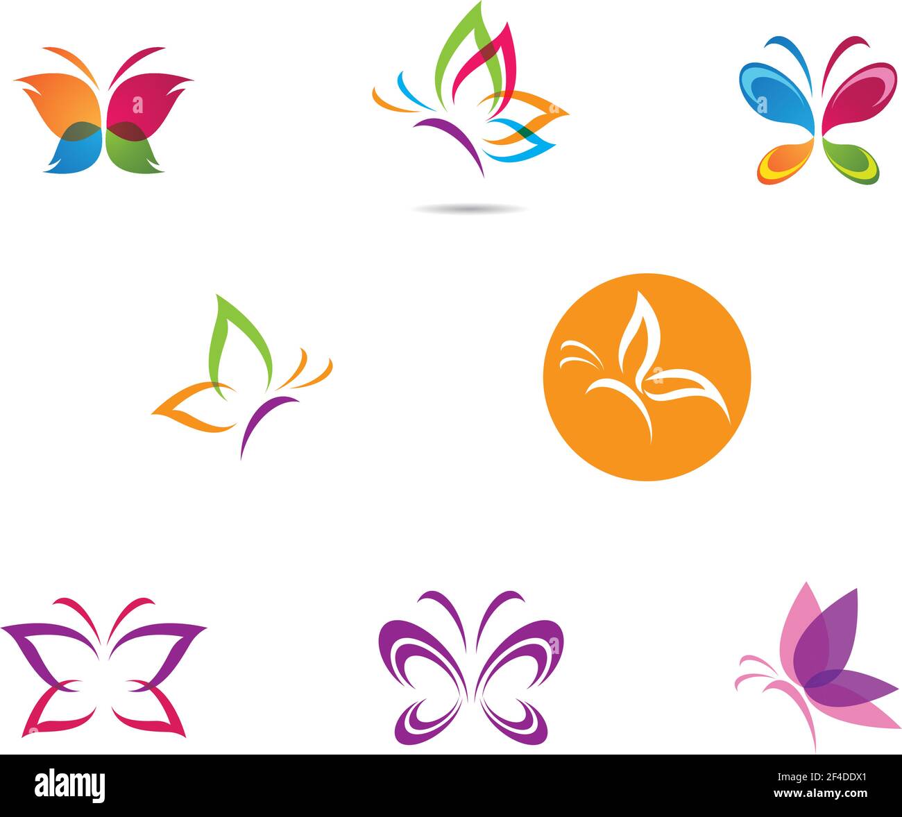 Butterfly logo template vector icon illustration design Stock Vector ...