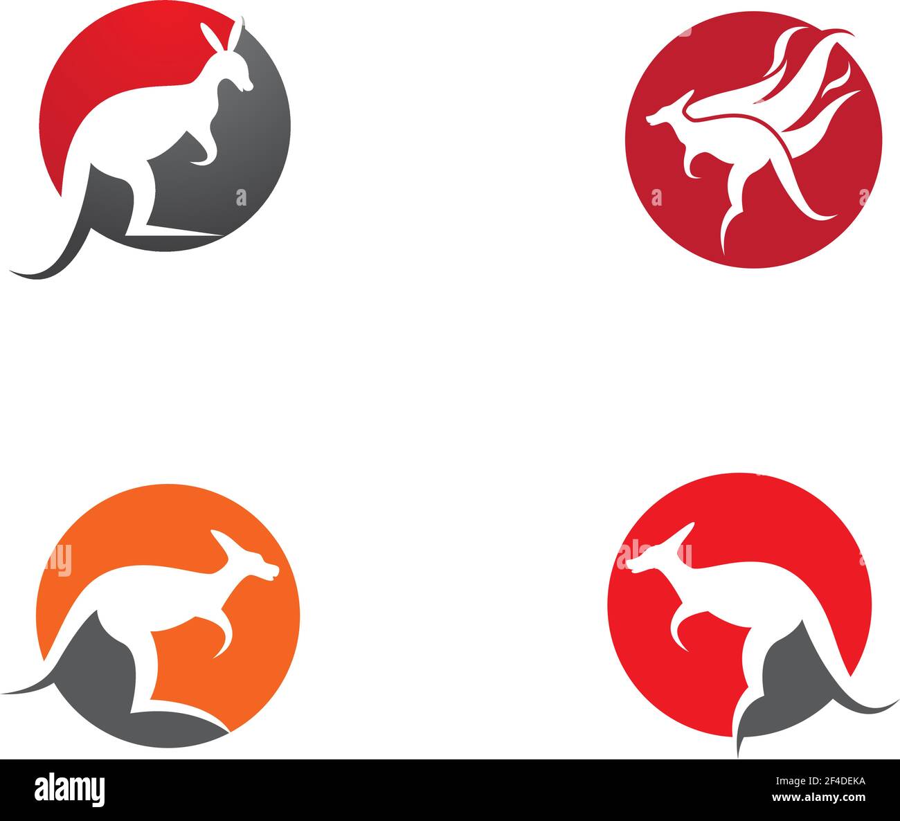 Kangaroo logo template vector icon illustration design Stock Vector