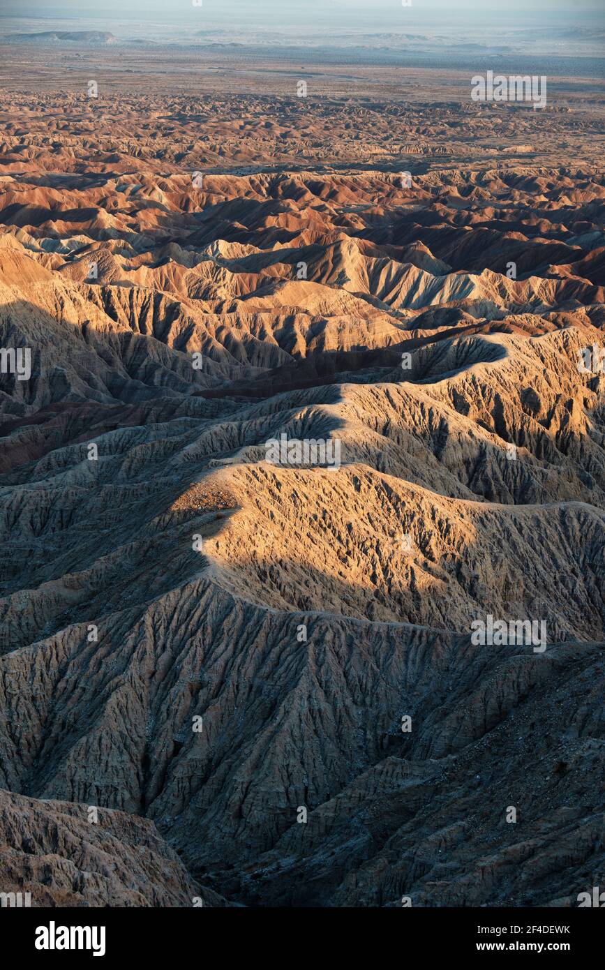 Aerial mountain landscape view from Font's Point, Anza Borrego Desert State Park, California, USA Stock Photo