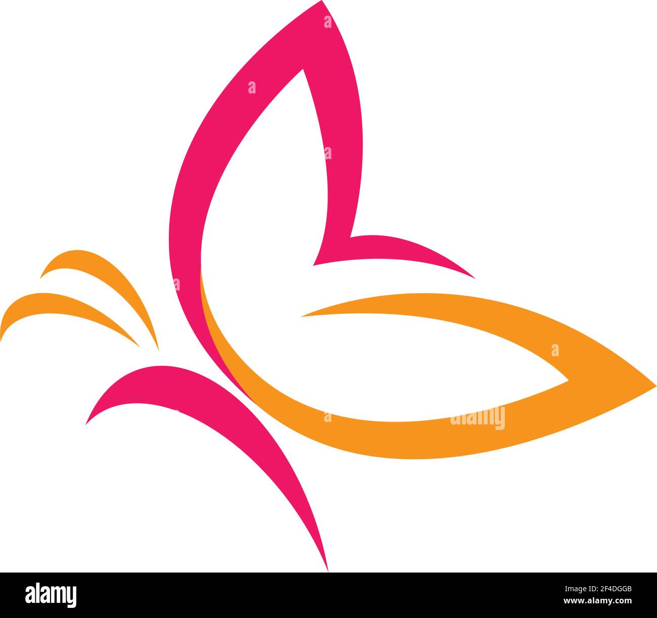 Butterfly logo template vector icon illustration design Stock Vector