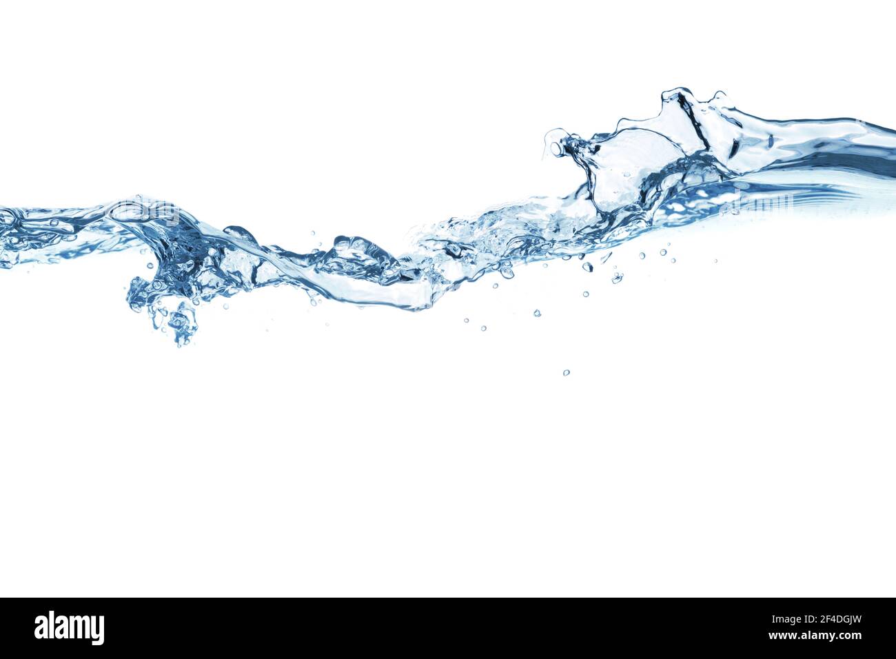 Clear water surface with ripple and bubble Stock Photo