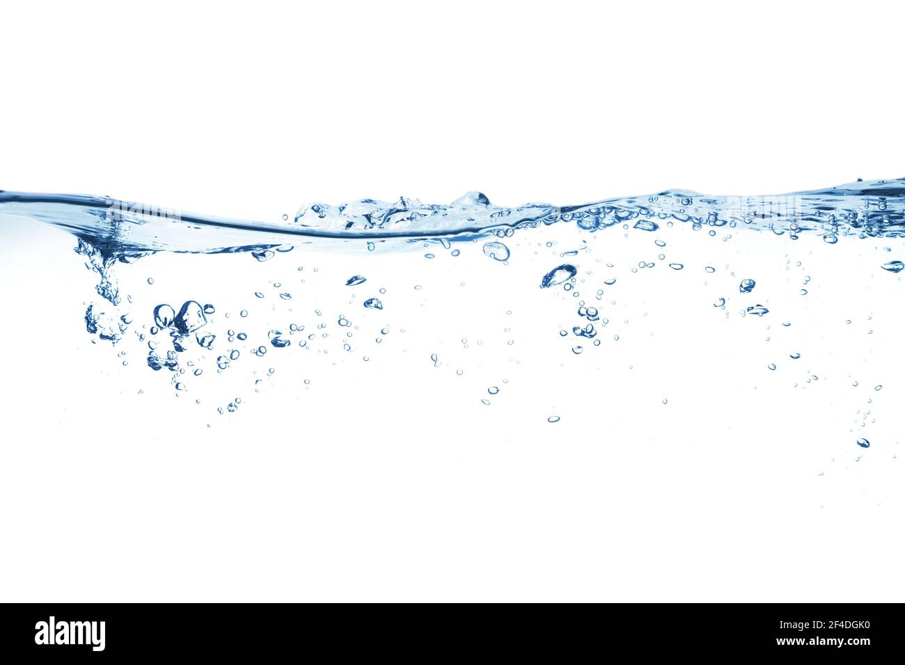 Clear water surface with ripple and bubble Stock Photo