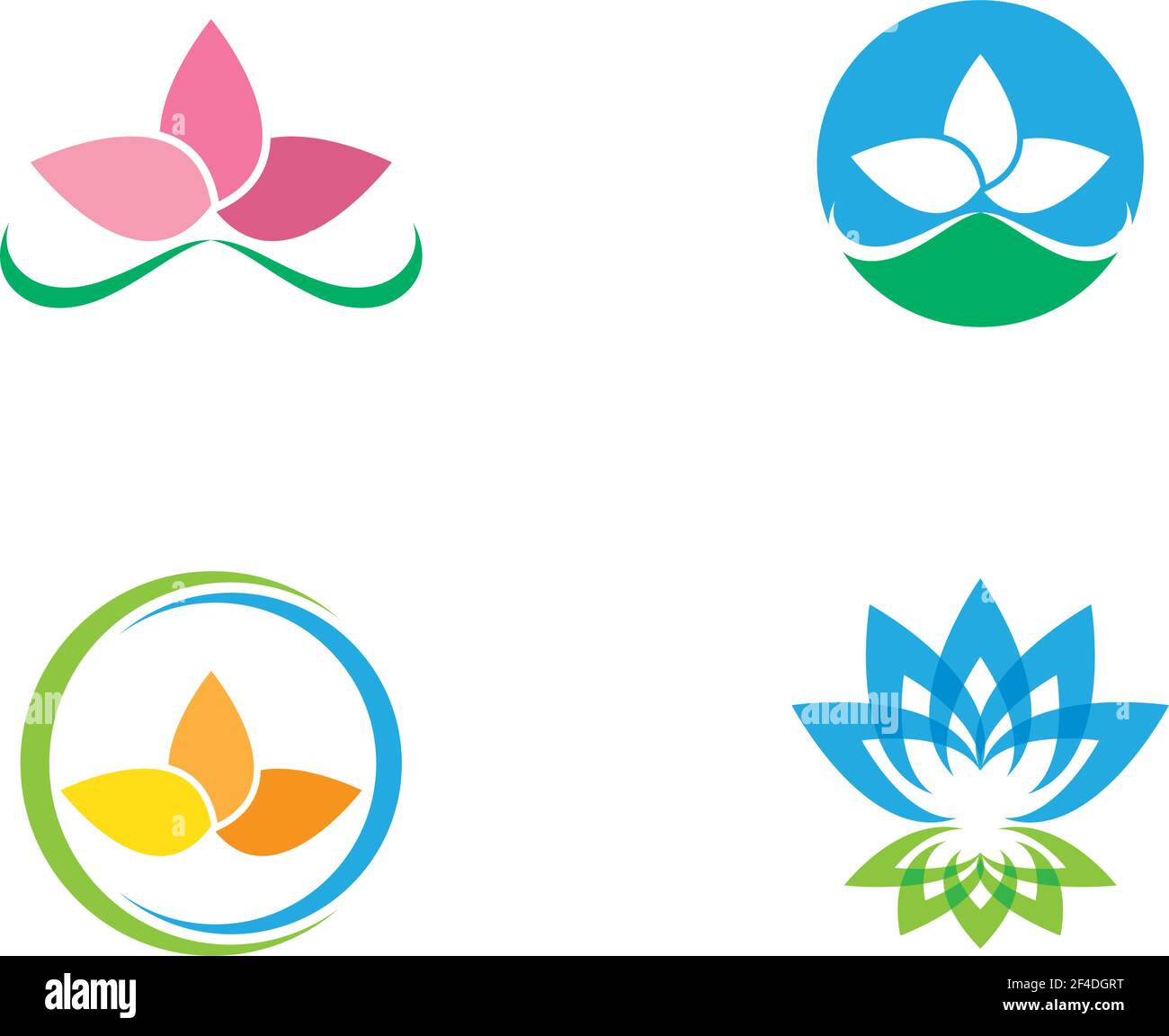 Beauty vector flowers design logo Template icon Stock Vector Image ...
