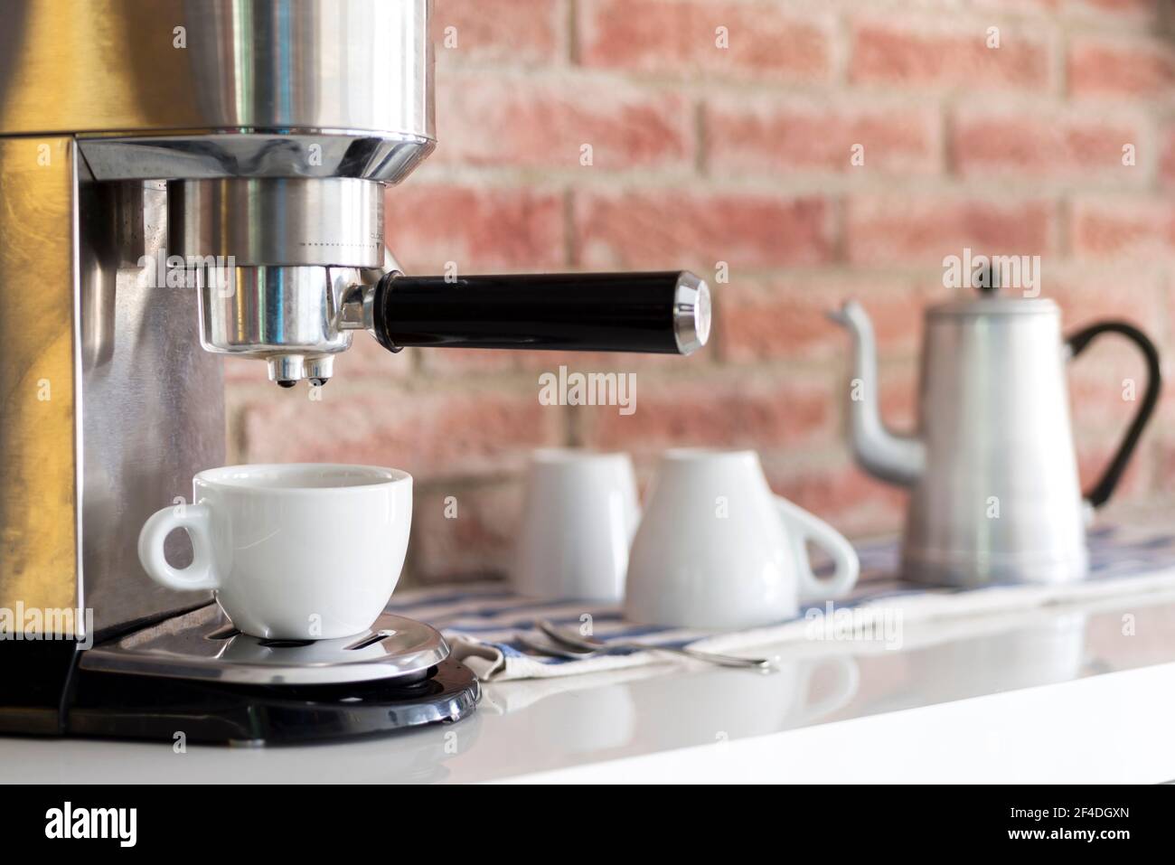 Professional coffee machine for home use Stock Photo Alamy