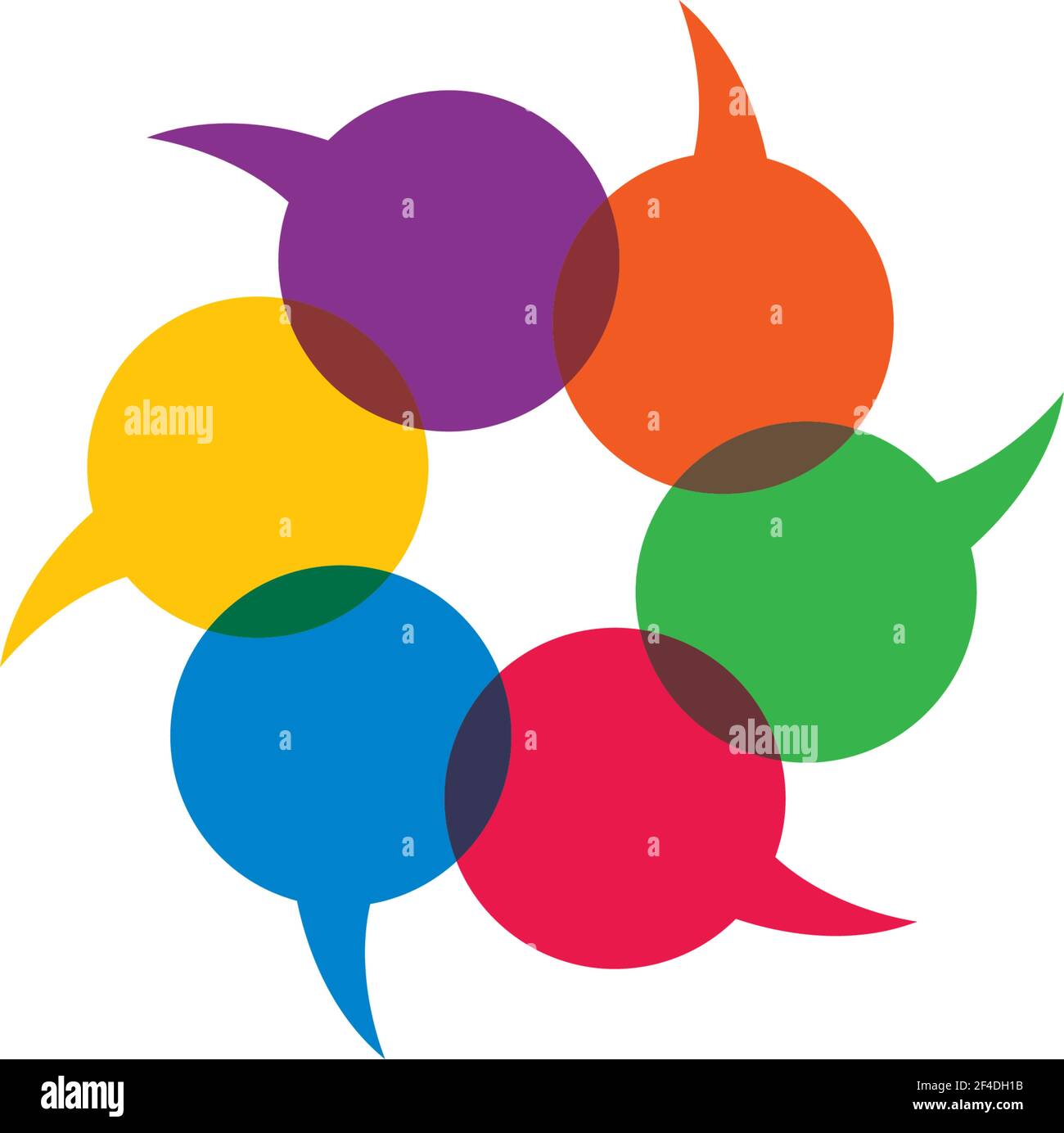 Speech bubble logo template vector icon illustration design Stock ...