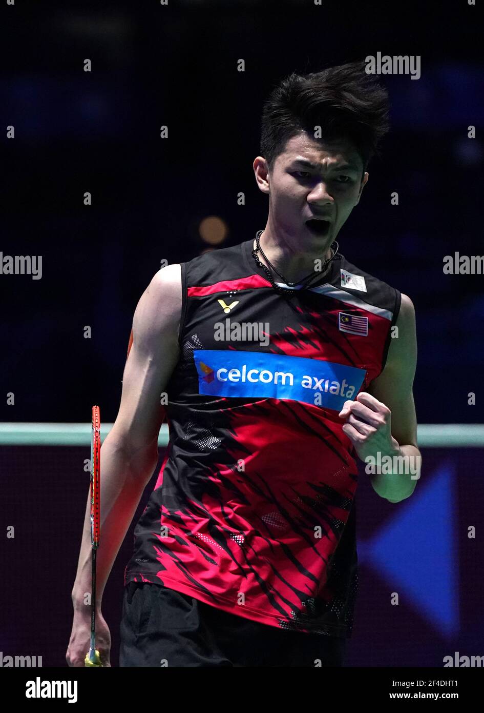 Malaysias Lee Zii Jia in action during his match against Netherlands Mark Carljouw on day four of the YONEX All England Open Badminton Championships at Utilita Arena Birmingham