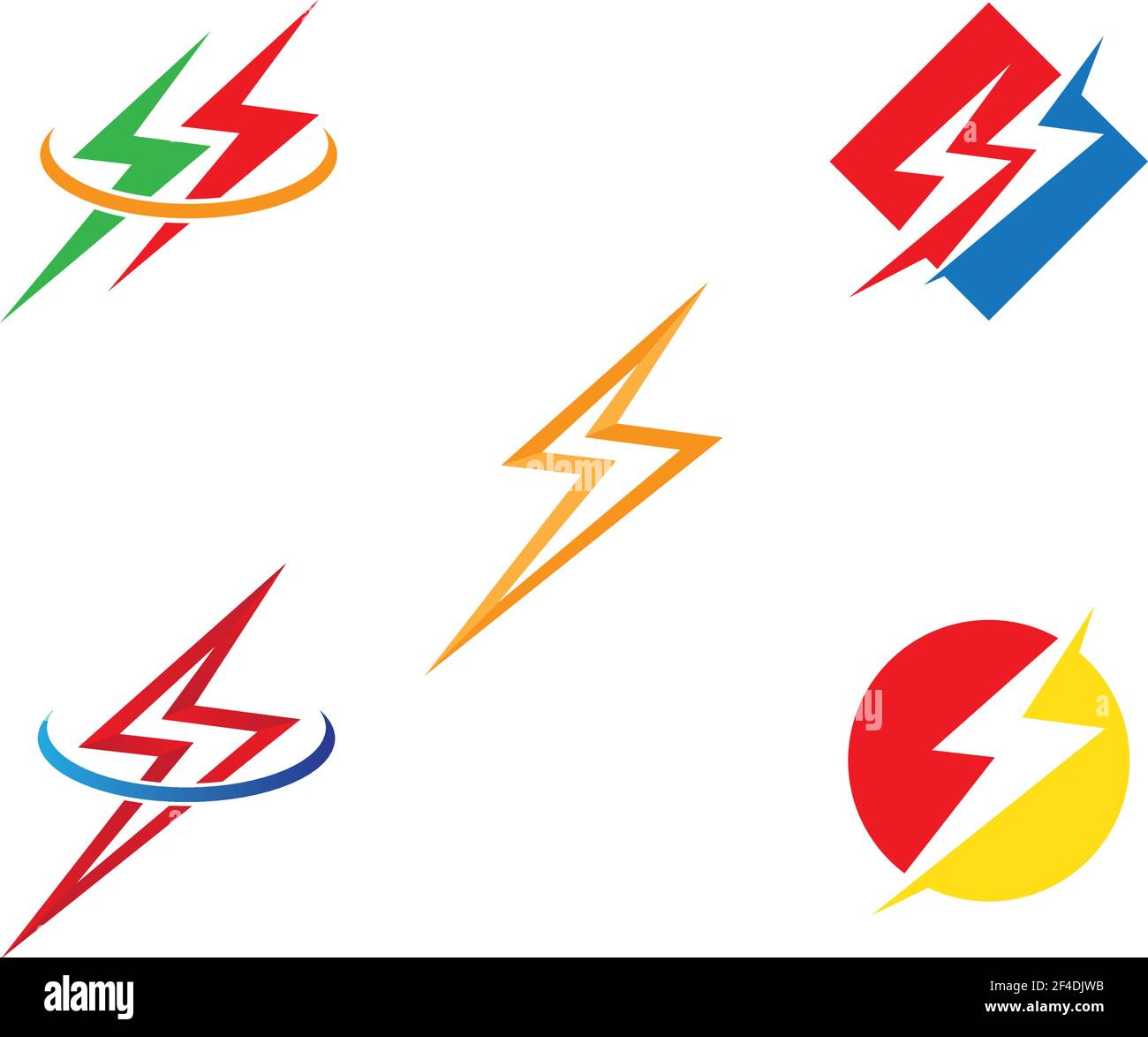 Lightning Logo Template vector icon illustration design Stock Vector