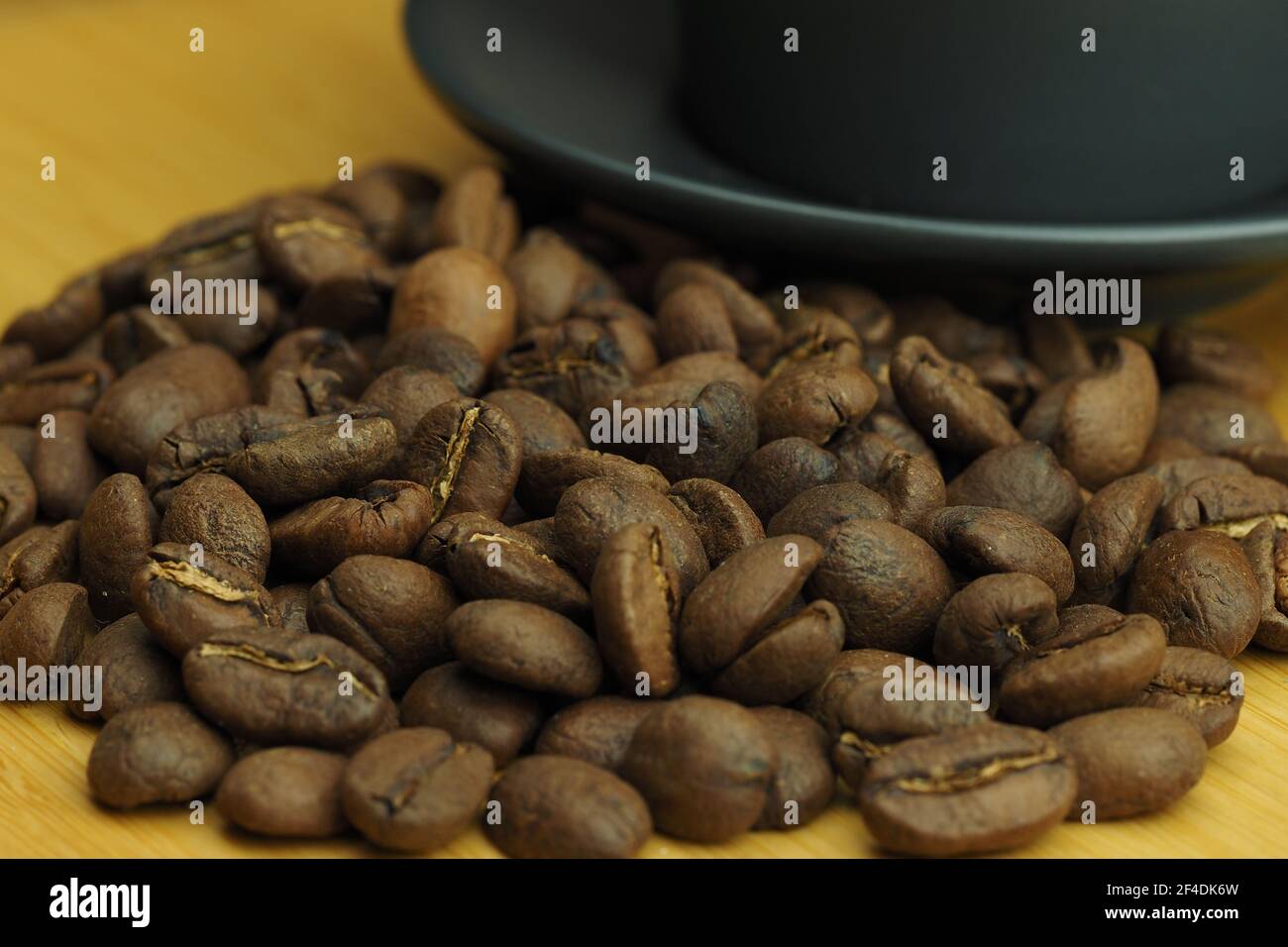 Natural coffee beans, the background of brown coffee beans. Stock Photo