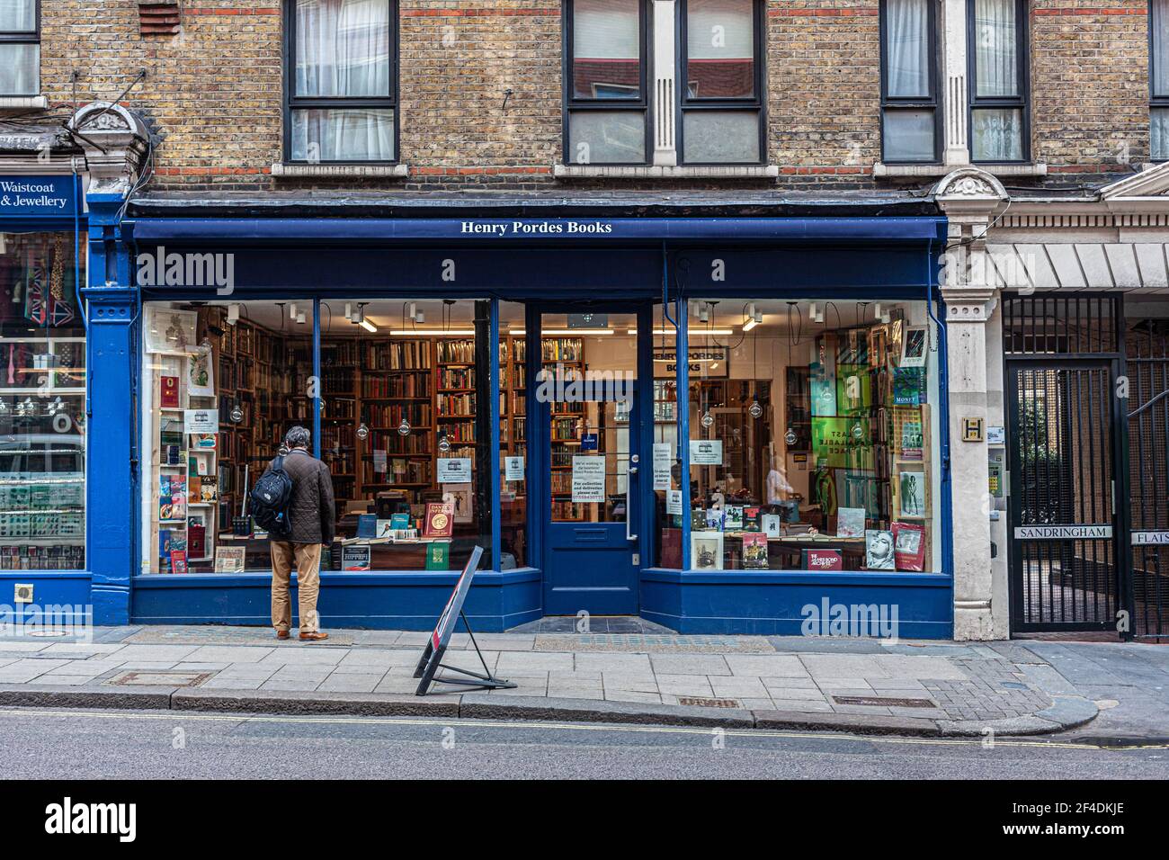 Henry Pordes Books, Charing Cross Road, Central London, England, UK. Stock Photo