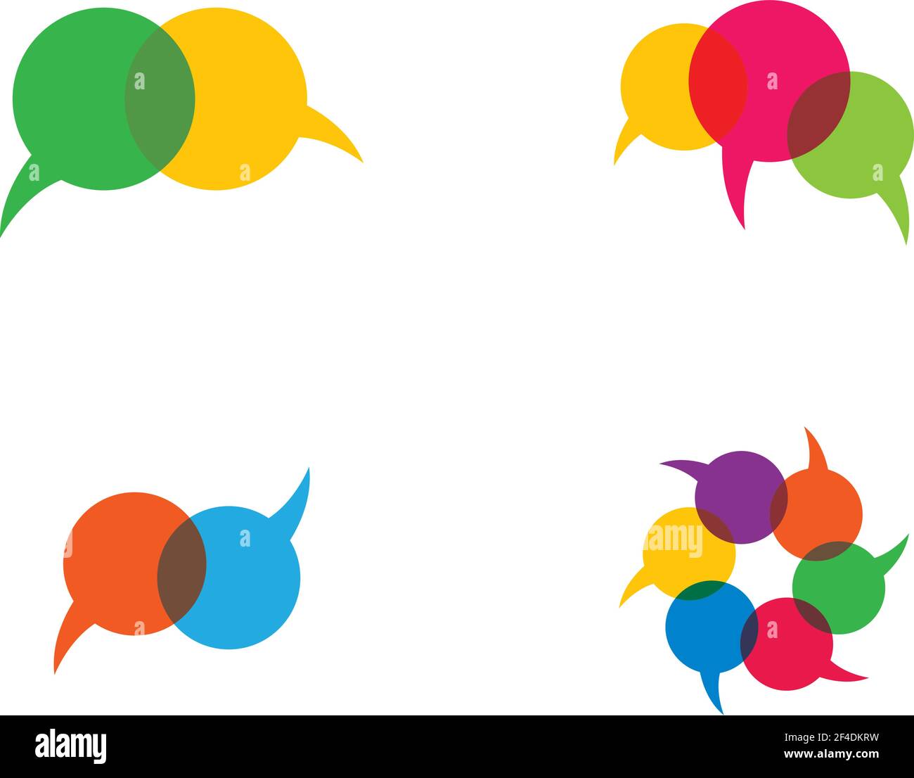 Speech bubble logo template vector icon illustration design Stock ...