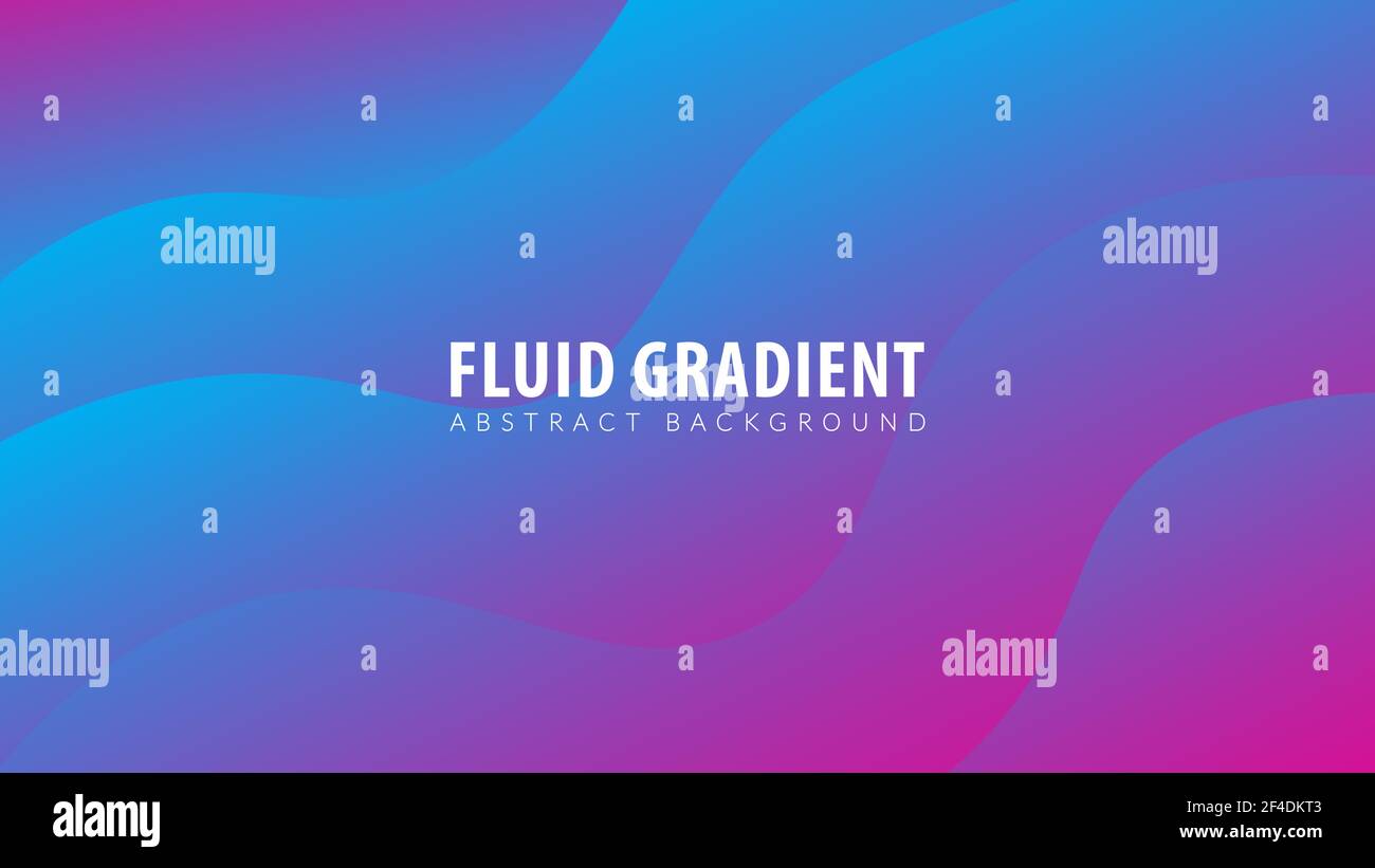 Colorful abstract wave liquid background design template. Layered wavy shape vector illustration. Memphis vibrant gradient color fluid. purple magenta Stock Vector