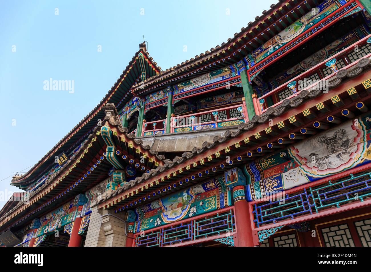 Beautiful traditional Qing-era Chinese architecture at Behai park in Beijing, China in May 2018 Stock Photo