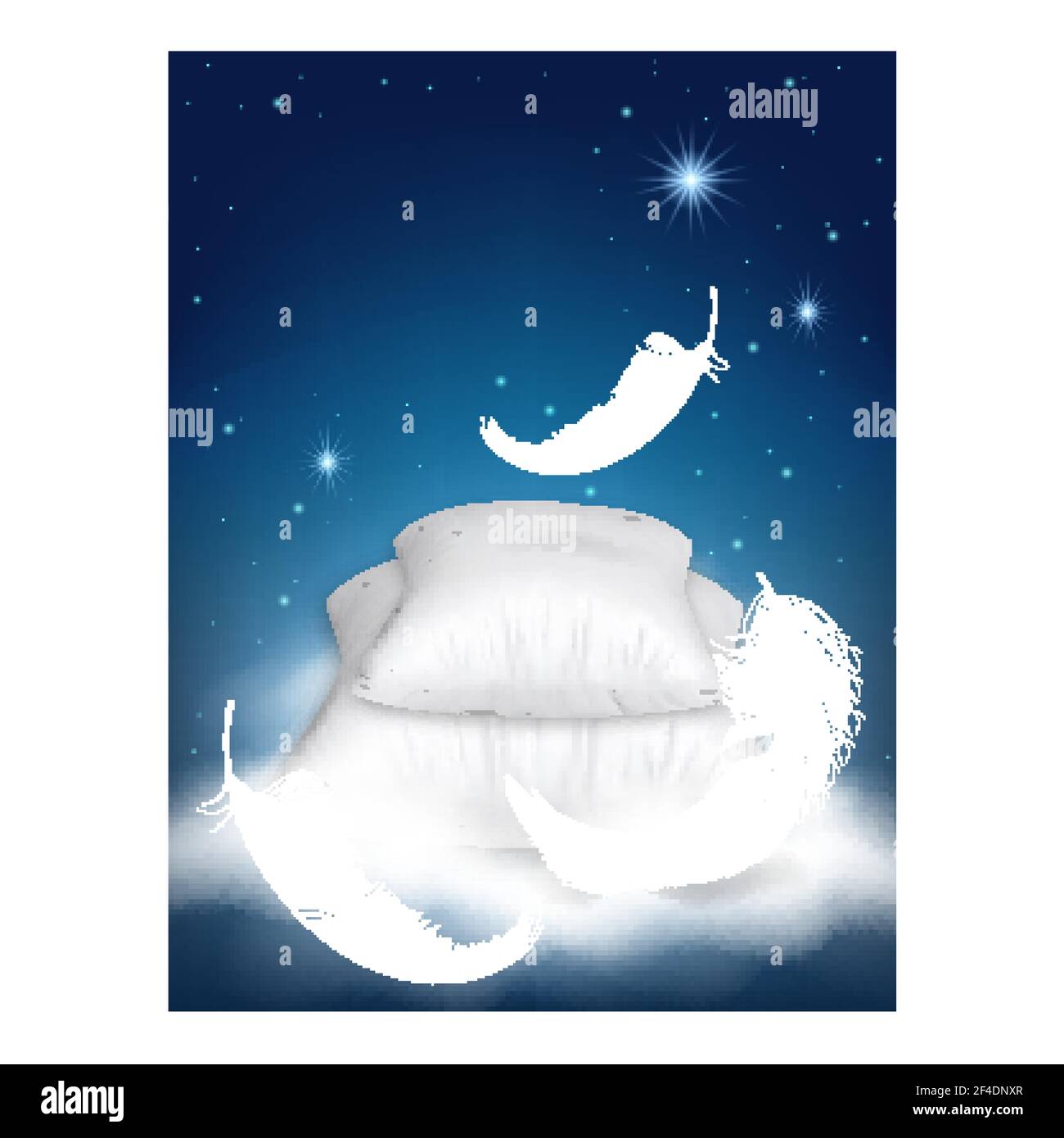 Pillow For Comfort Dream Advertising Banner Vector Stock Vector Image