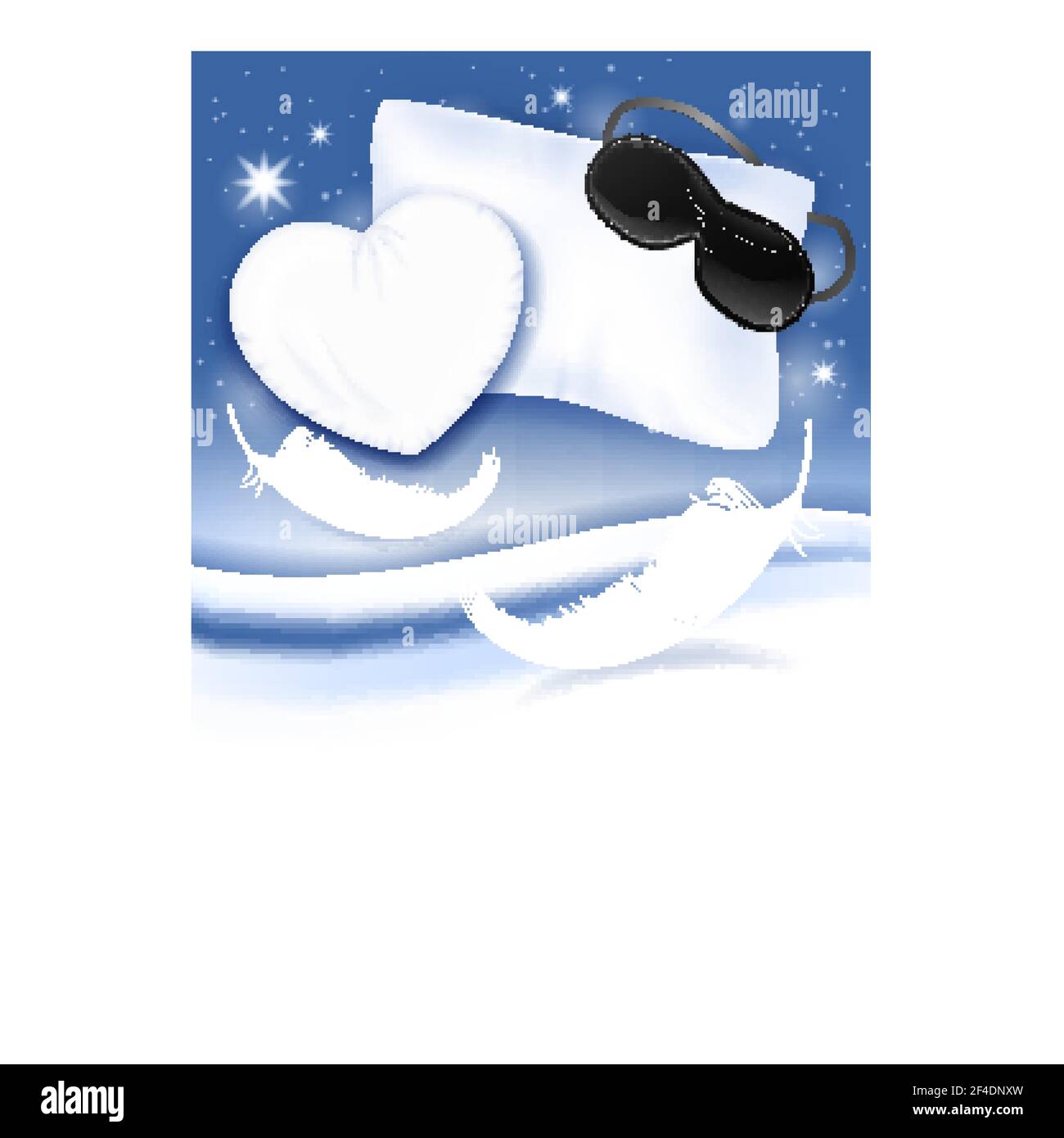 Orthopedic Soft Pillows Advertising Poster Vector Illustration Stock Vector