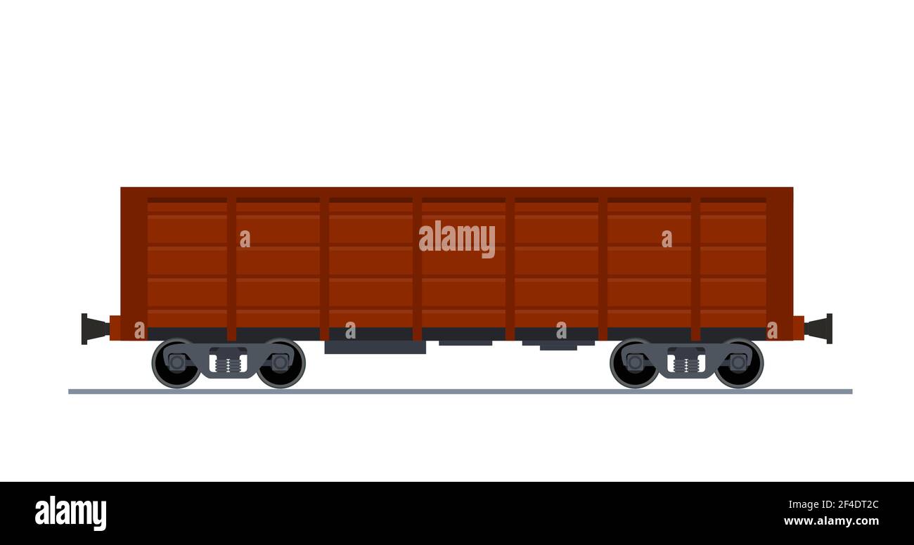 Freight train wagon Stock Vector