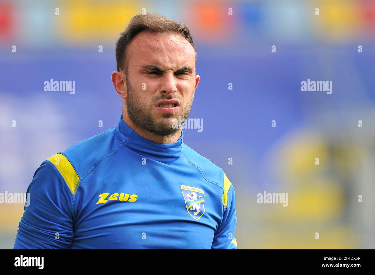 Frosinone, Italy, March 20, 2021. Francesco Bardi players of Frosinone,  during the match of the italian league series B between Frosinone vs Lecce  final result 0-3, match played at the Benito Stirpe