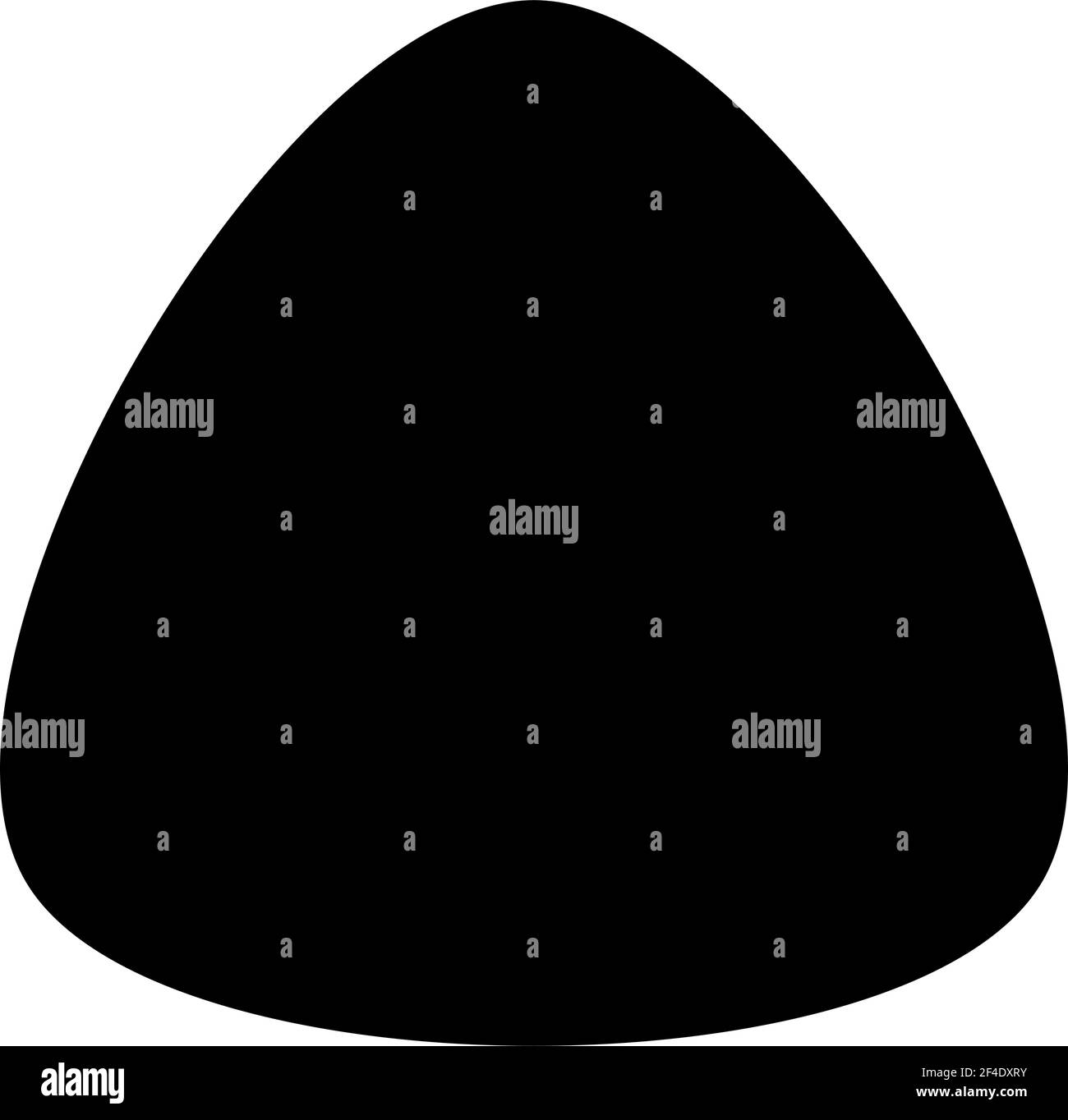 Soft Rounded Geometry Rounded polygon shape in black. Smooth, soft spot design element ...