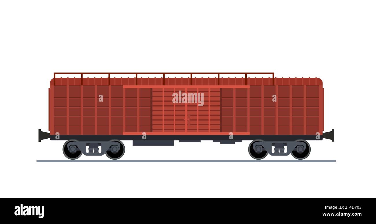 Freight train wagon Stock Vector