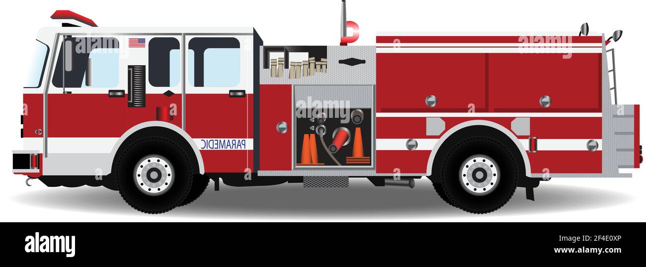 Firetruck vintage Stock Vector Images - Alamy