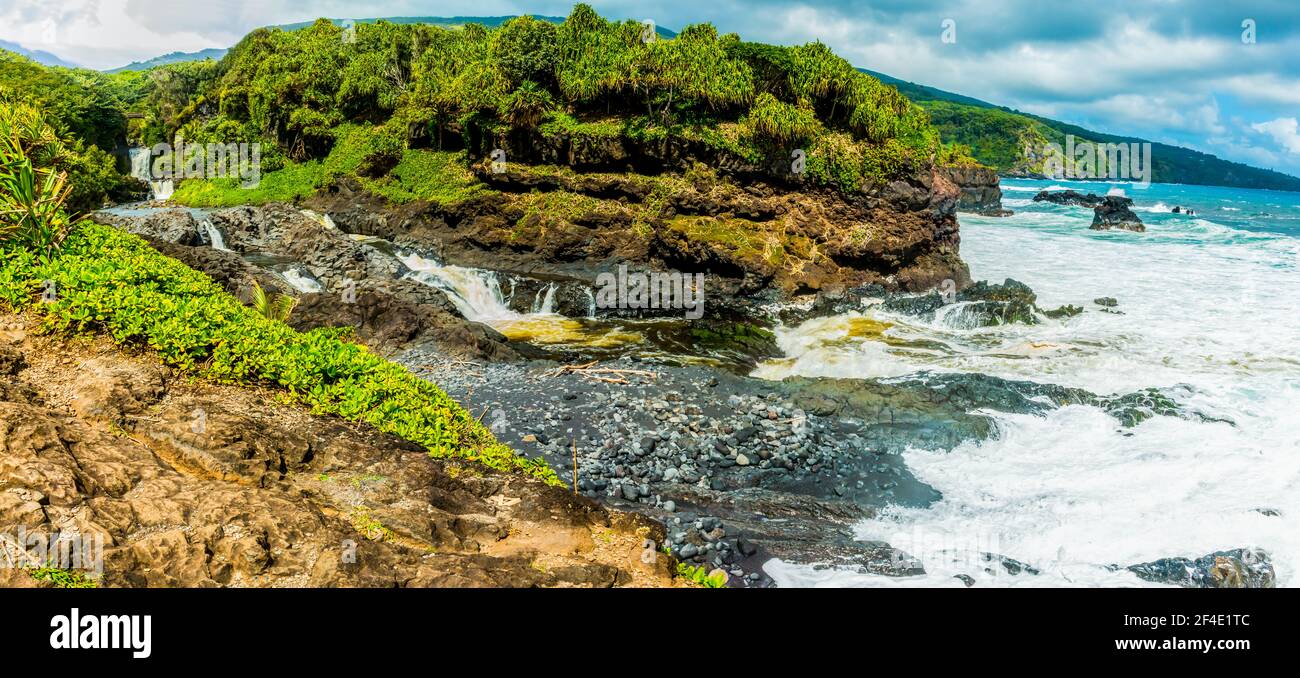 The Pools of Oheo Gulch, Kipahulu District, Haleakala National Park, Maui, Hawaii, USA Stock Photo