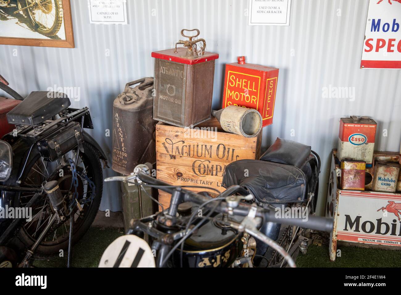 Australia, Robert Stein Motorcycle museum in Mudgee, shell and esso