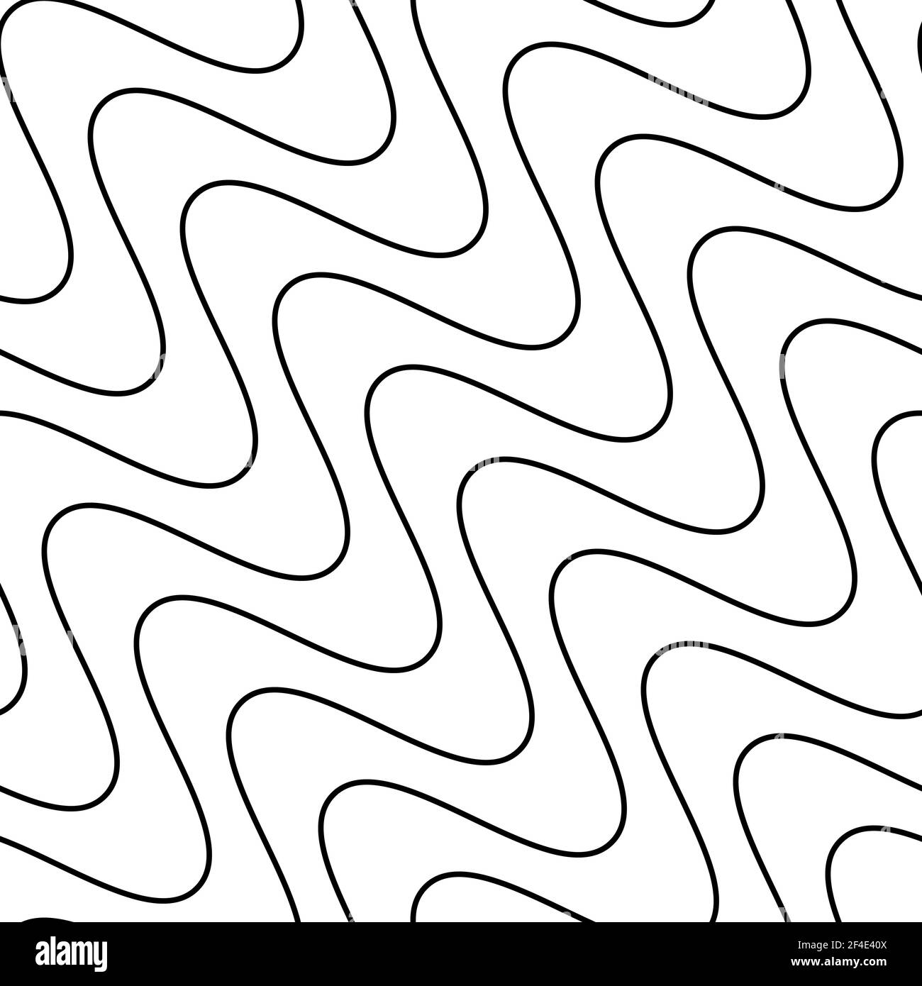 Seamless Zig Zag Wave Lines Graphic Stock Vector (Royalty Free