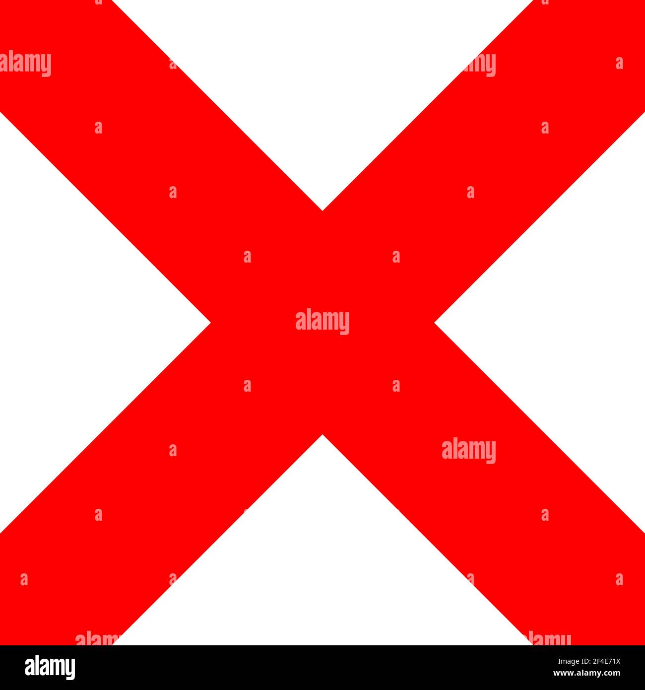 Red cross, letter X. Prohibition, restriction, fault, error concept icon – Stock vector illustration, Graphics clip art Stock Vector