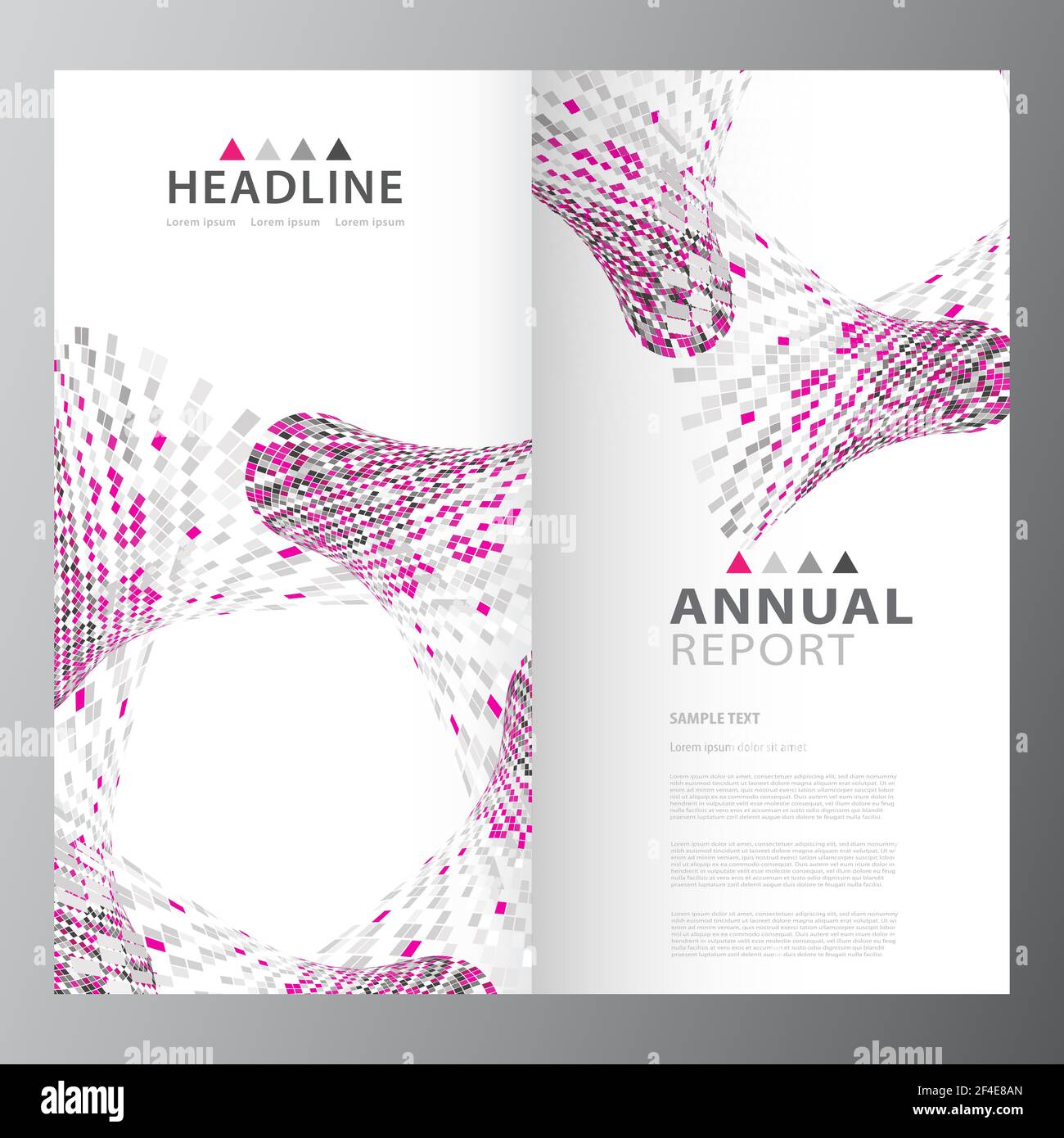 Annual business report template design layout Stock Vector