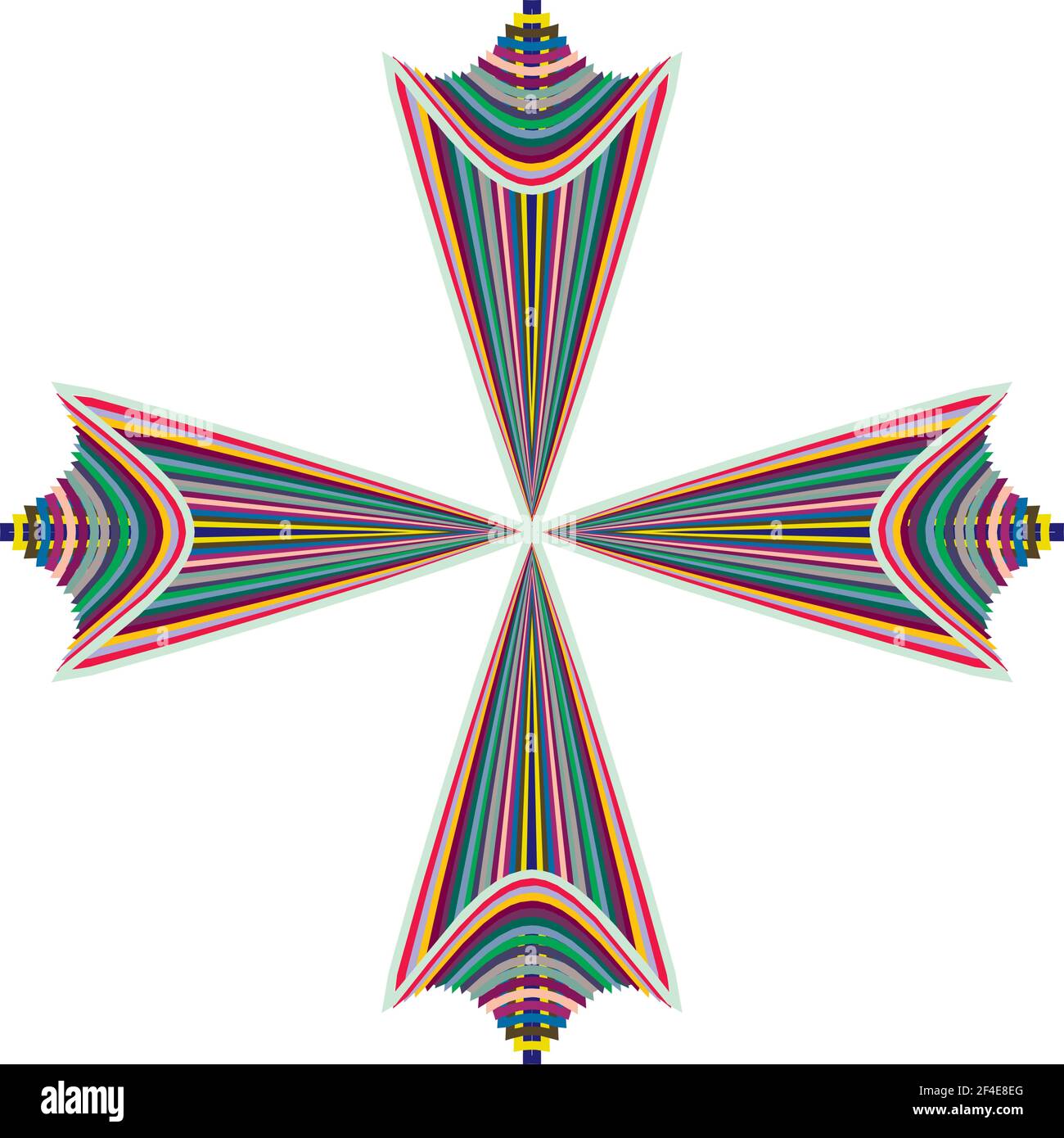 Geometric mandala - Radial, Circular Motif icon, symbol. Radiating ...