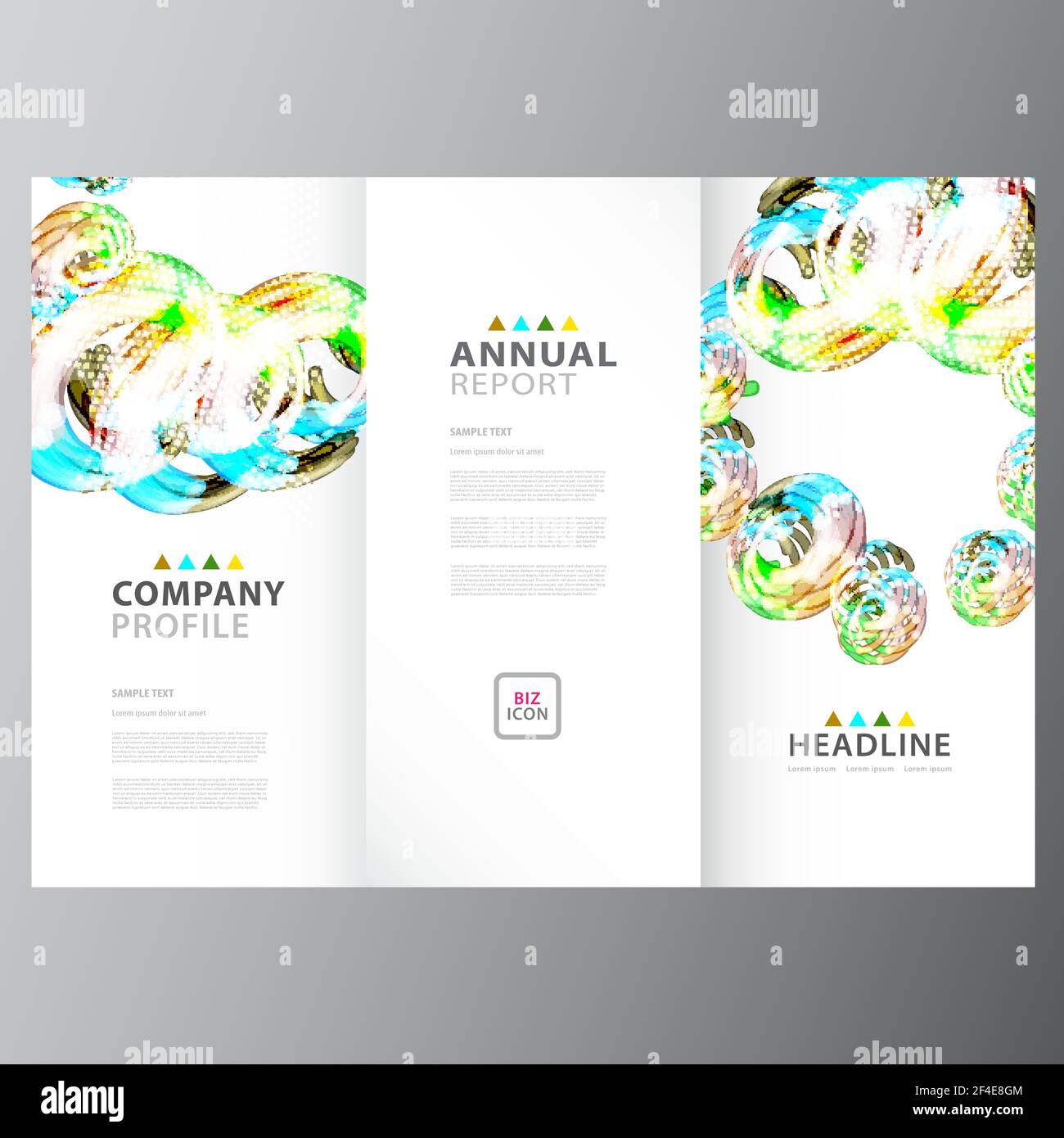 Annual business report template design layout Stock Vector