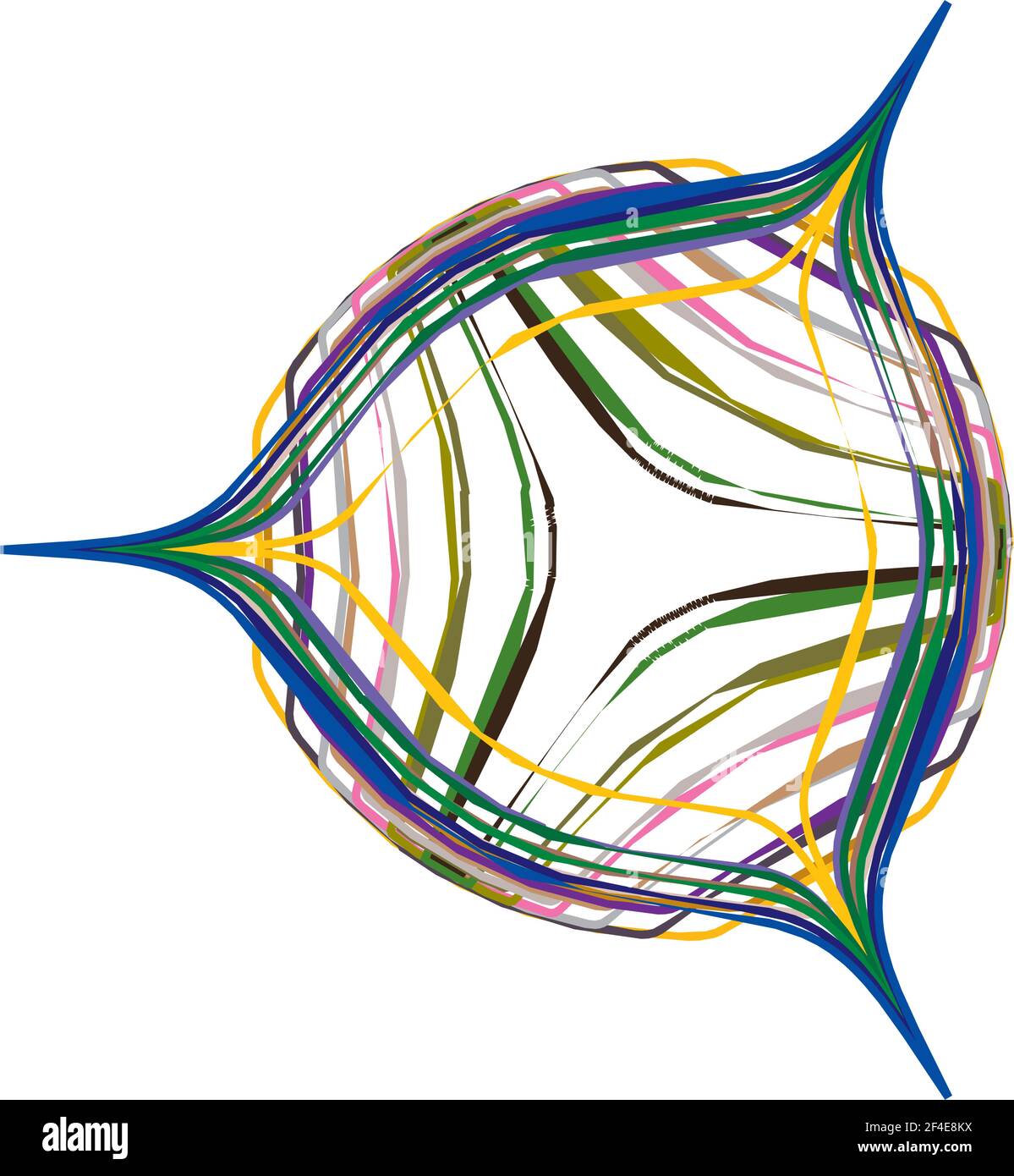 Geometric mandala - Radial, Circular Motif icon, symbol. Radiating ...