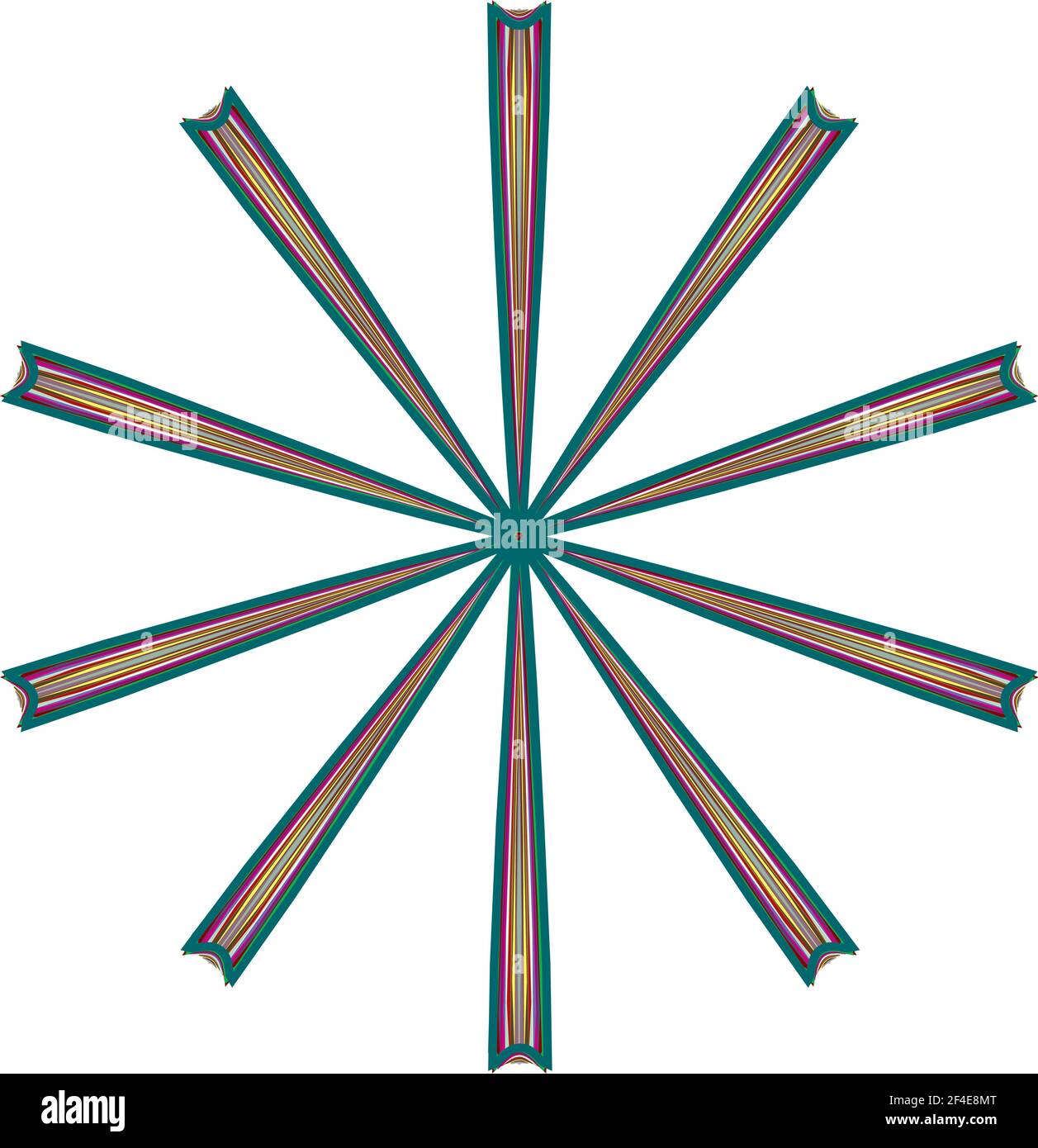 Geometric mandala - Radial, Circular Motif icon, symbol. Radiating ...
