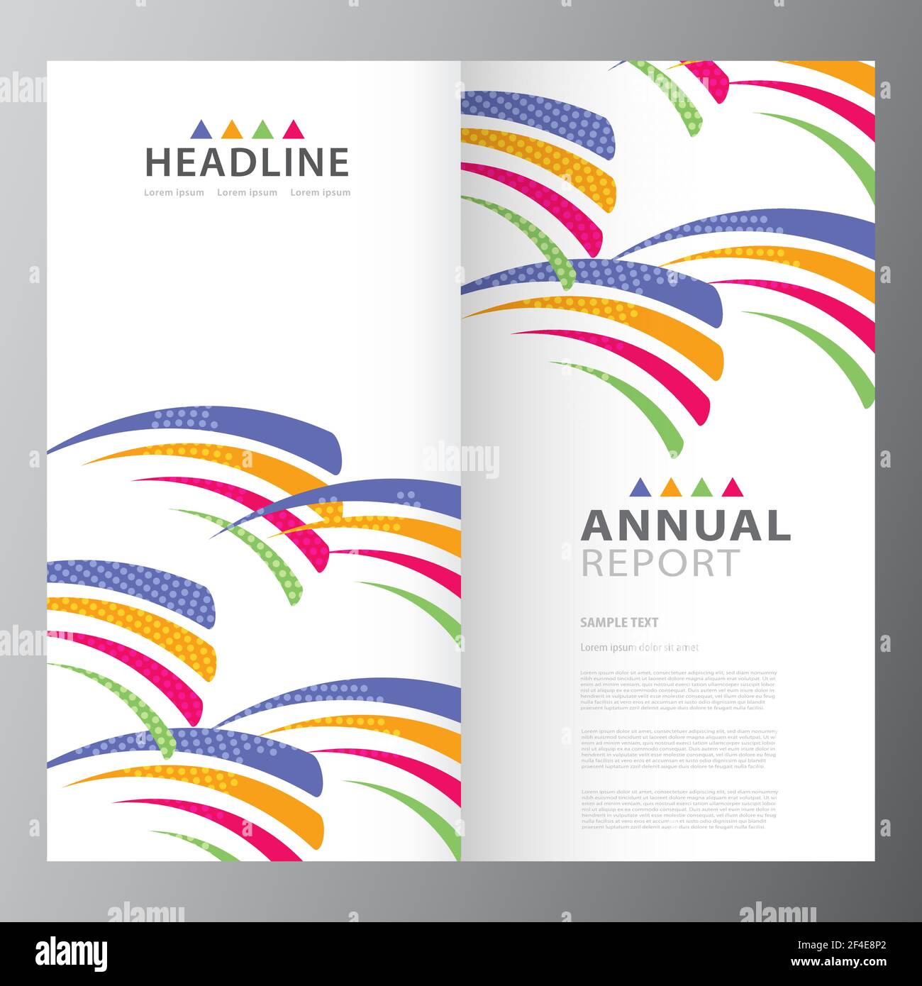 Annual business report template design layout Stock Vector