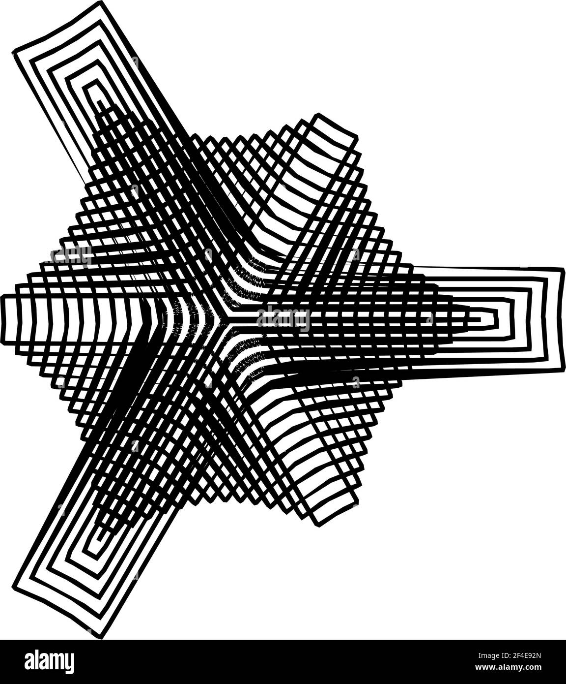 Geometric mandala - Radial, Circular Motif icon, symbol. Radiating ...