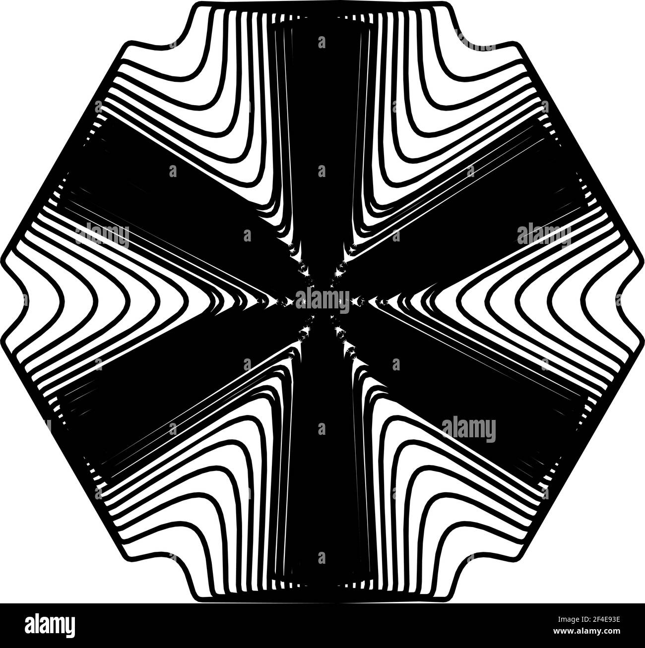 Geometric mandala - Radial, Circular Motif icon, symbol. Radiating ...