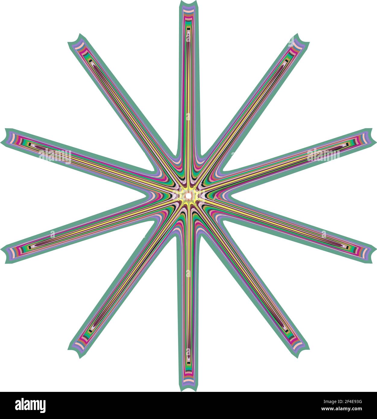Geometric mandala - Radial, Circular Motif icon, symbol. Radiating ...