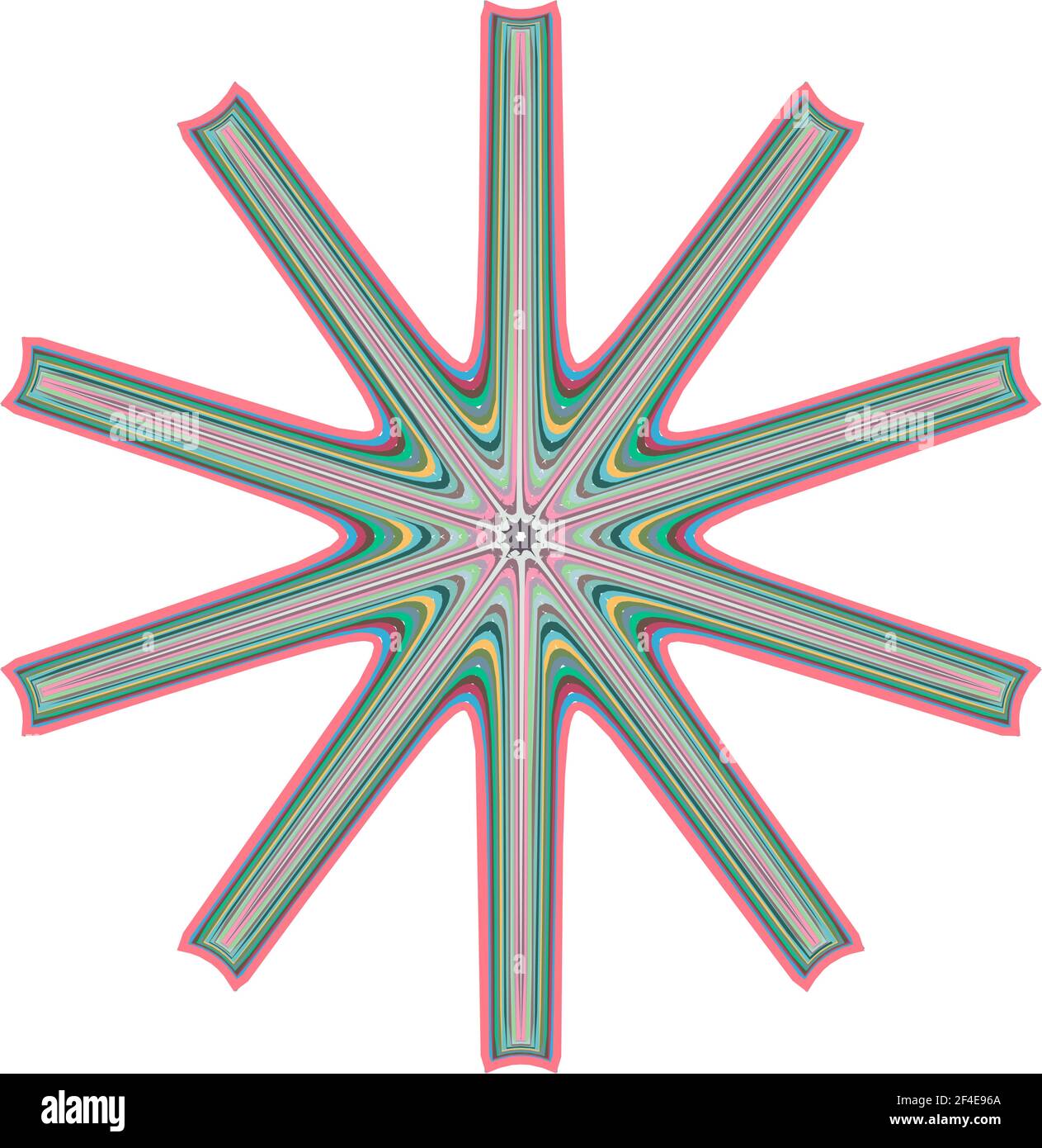 Geometric mandala - Radial, Circular Motif icon, symbol. Radiating ...