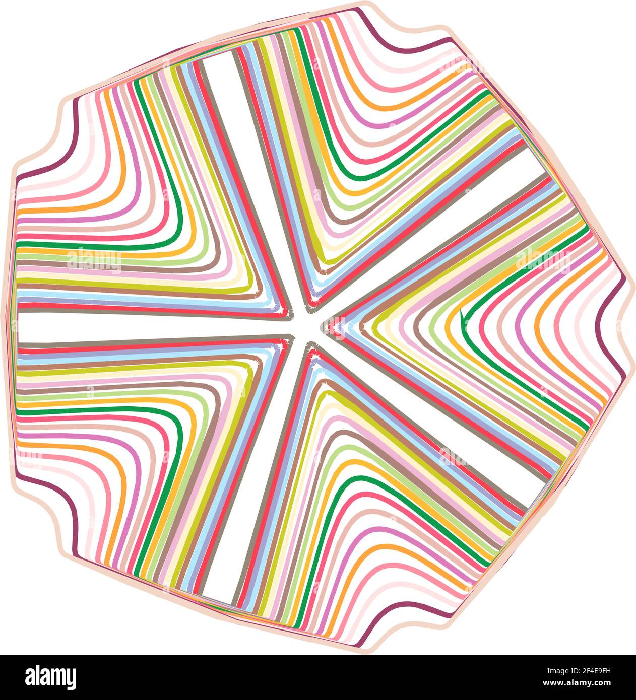 Geometric mandala - Radial, Circular Motif icon, symbol. Radiating ...
