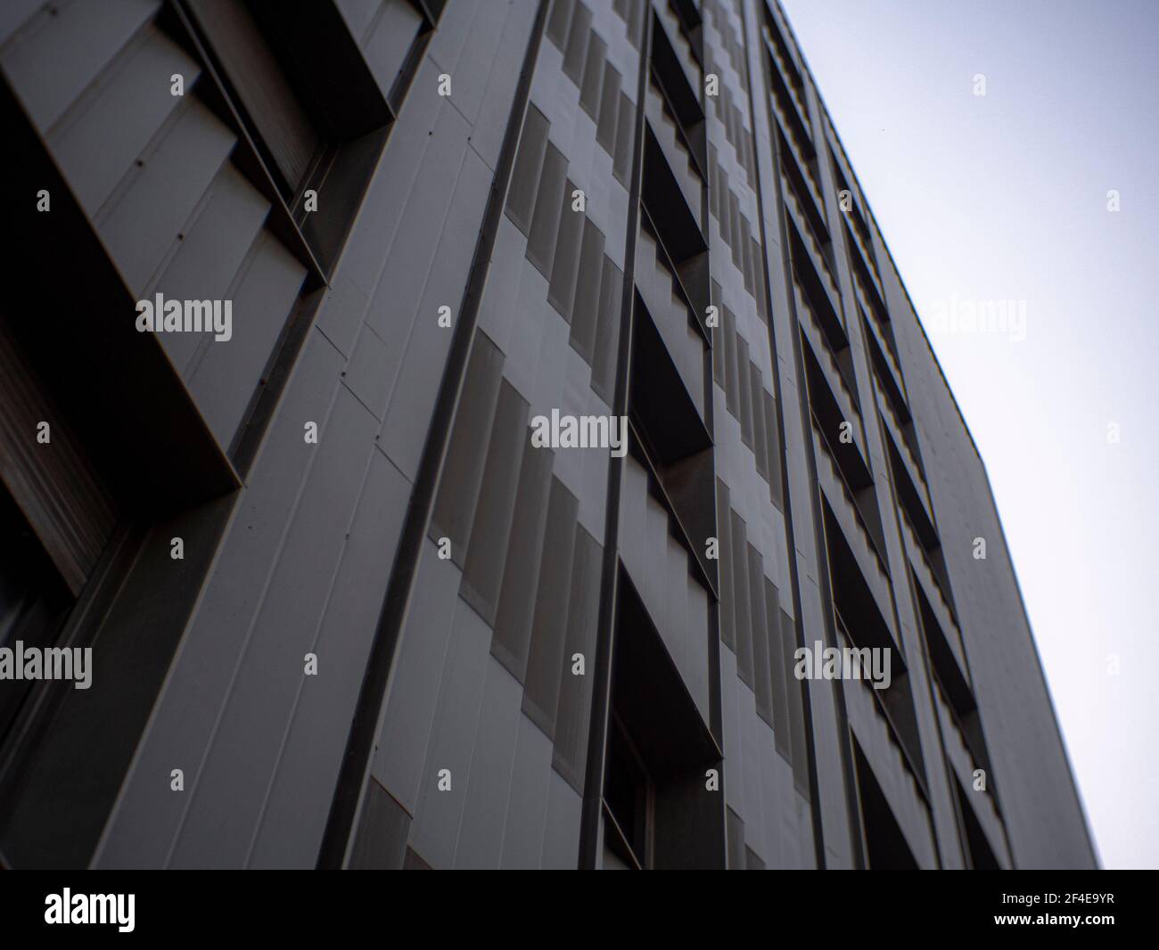 black facade of a black residential building in a modern style Stock ...