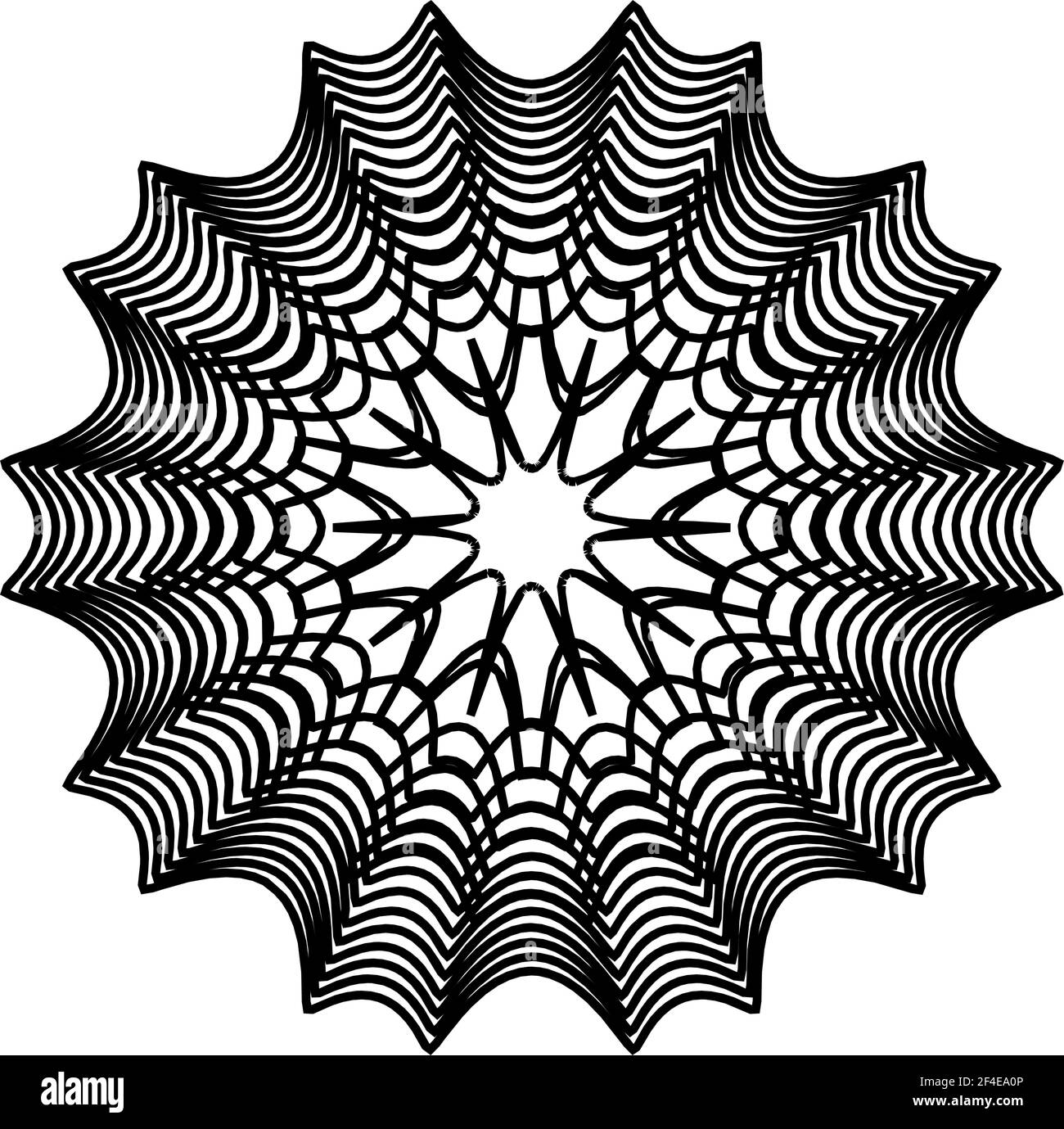 Geometric mandala - Radial, Circular Motif icon, symbol. Radiating ...