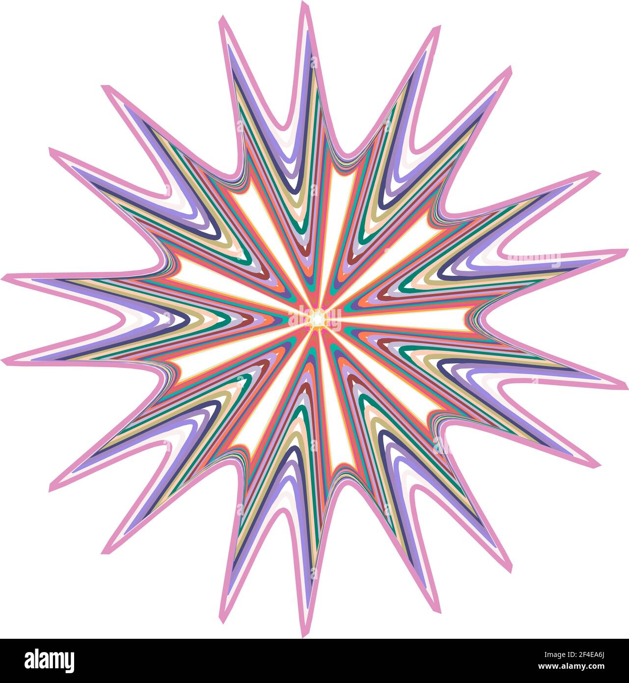 Geometric mandala - Radial, Circular Motif icon, symbol. Radiating ...
