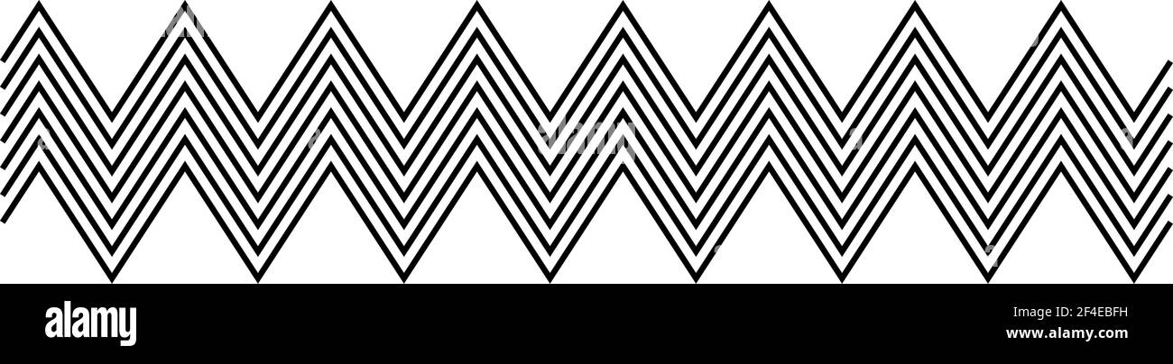 Zig-zag, criss-cross serrated lines element. Pointy, jagged, and jaggy stripes — Stock vector illustration, clip art graphics Stock Vector