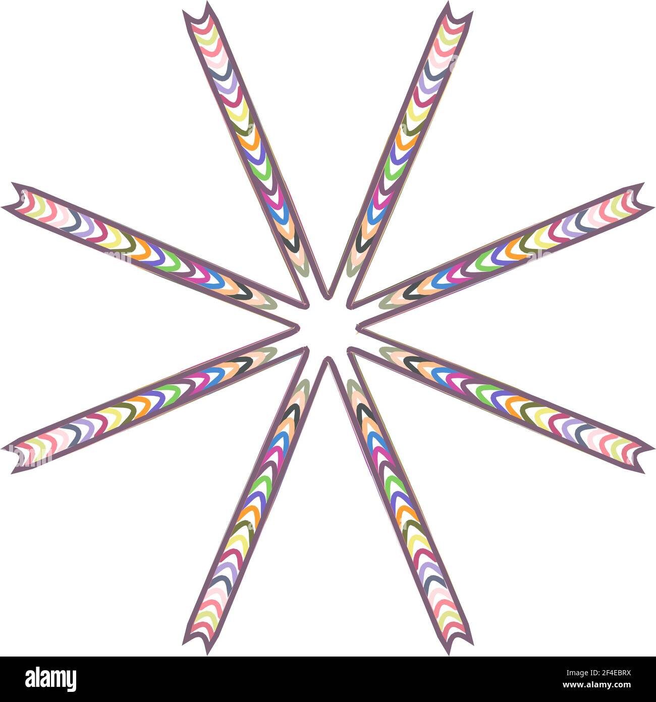 Geometric mandala - Radial, Circular Motif icon, symbol. Radiating ...