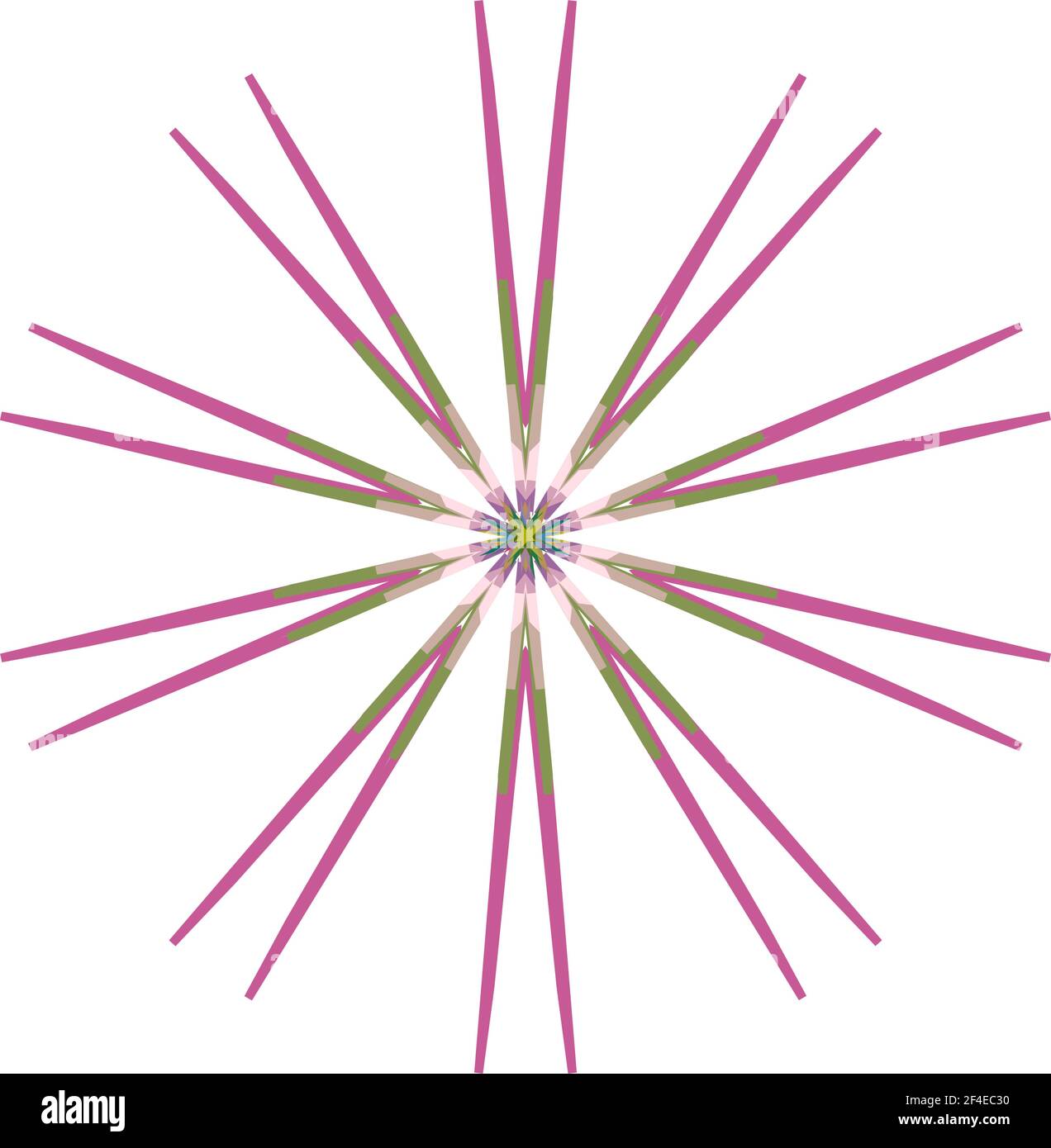 Geometric mandala - Radial, Circular Motif icon, symbol. Radiating ...