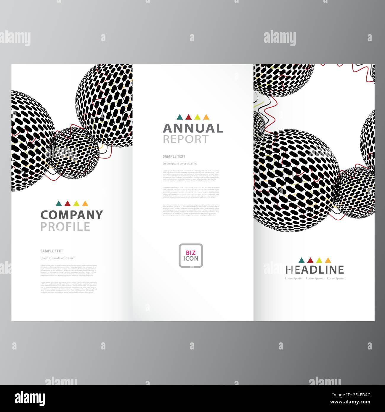 Annual business report template design layout Stock Vector