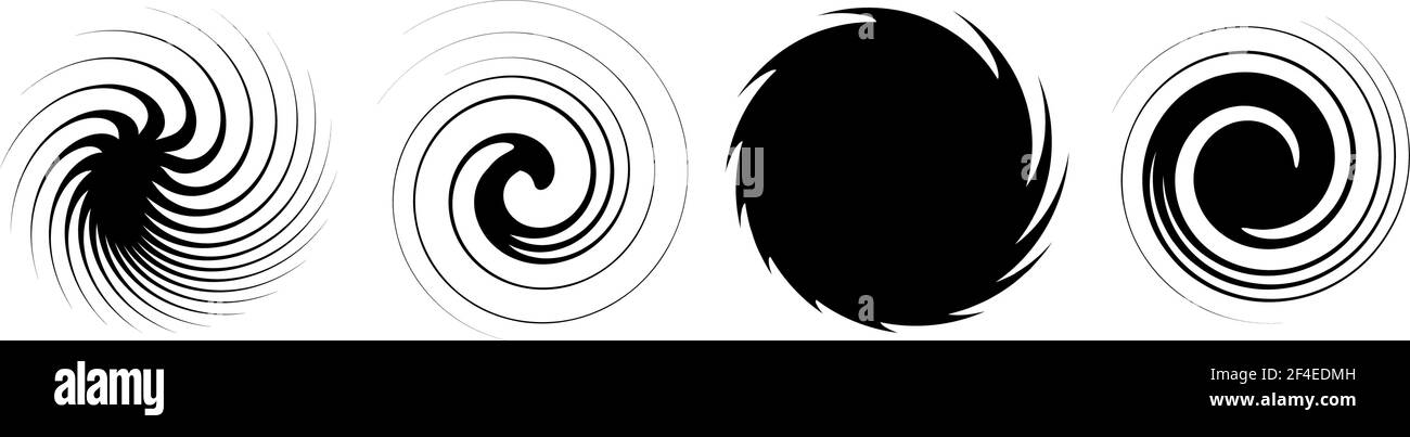 Swirl Vs Rotation Swirl, twirl, spiral shape, element. Motif with rotation, torsion ...