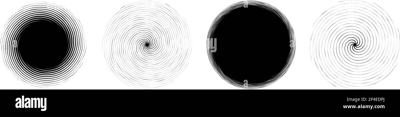 Swirl Vs Rotation Swirl, twirl, spiral shape, element. Motif with rotation, torsion ...