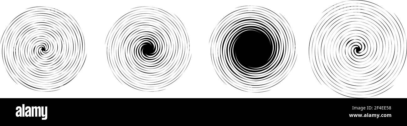 Swirl Vs Rotation Swirl, twirl, spiral shape, element. Motif with rotation, torsion ...