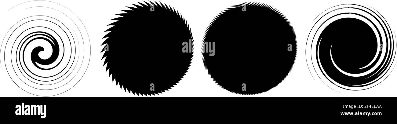 Swirl Vs Rotation Swirl, twirl, spiral shape, element. Motif with rotation, torsion ...