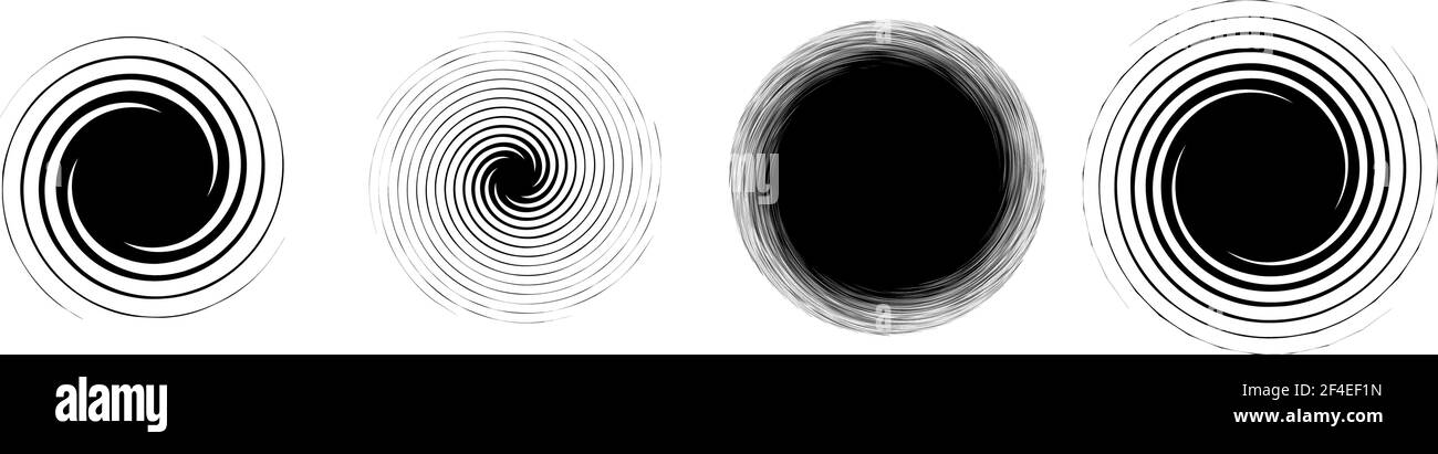 Swirl Vs Rotation Swirl, twirl, spiral shape, element. Motif with rotation, torsion ...